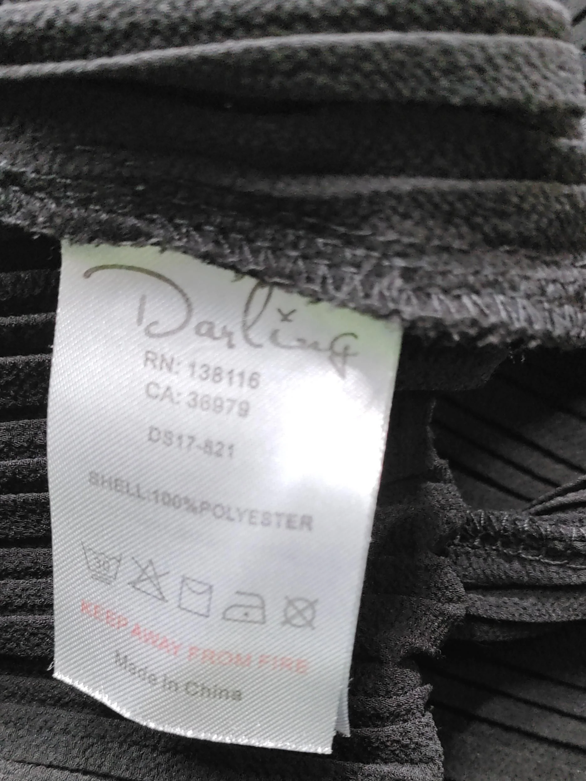 Darling London Women's Trousers UK 14 Black 100% Polyester Wide-Leg Cropped - Image 6