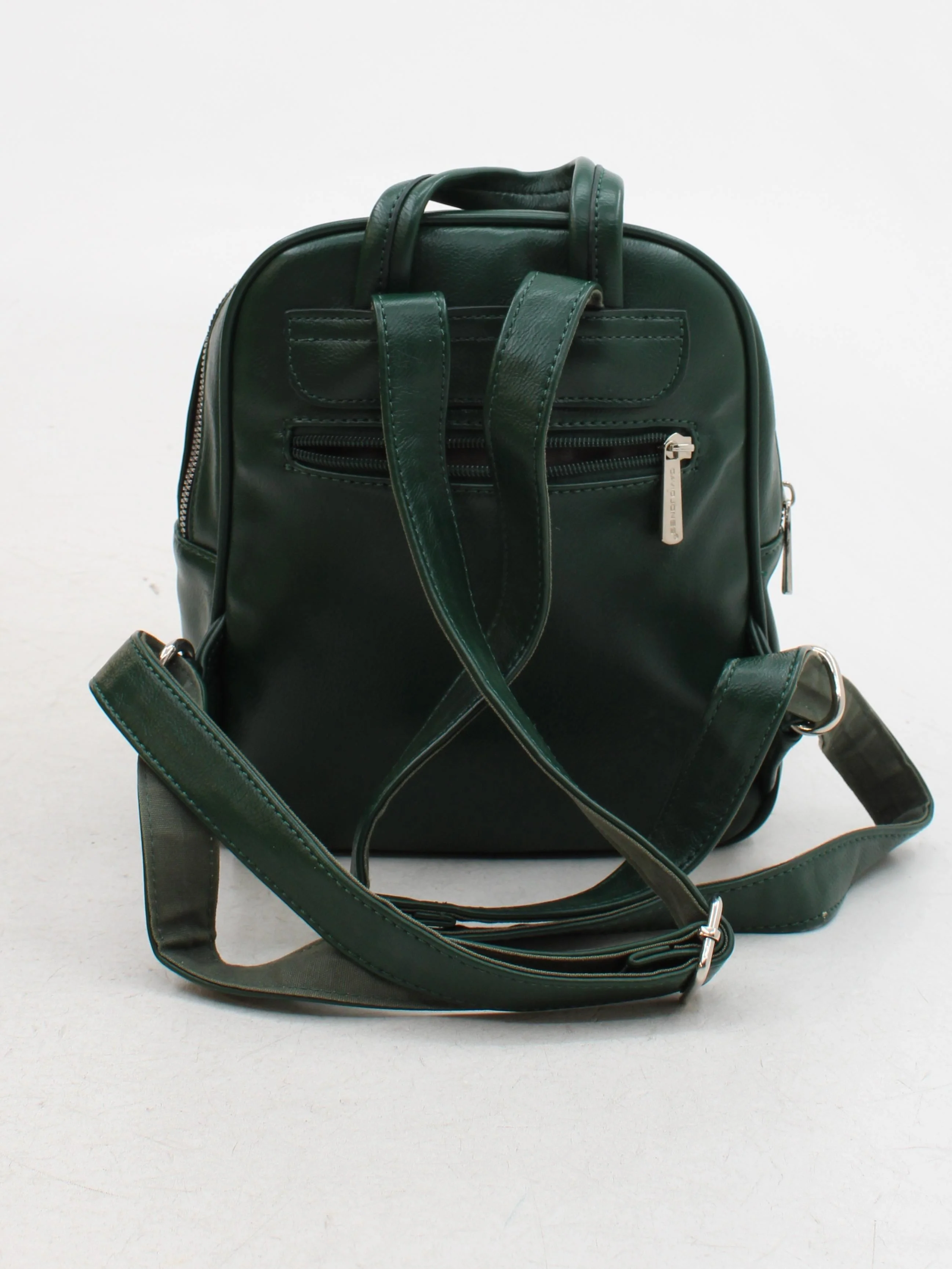 David Jones Men's Bag Green 100% Faux Leather Backpack - Image 2