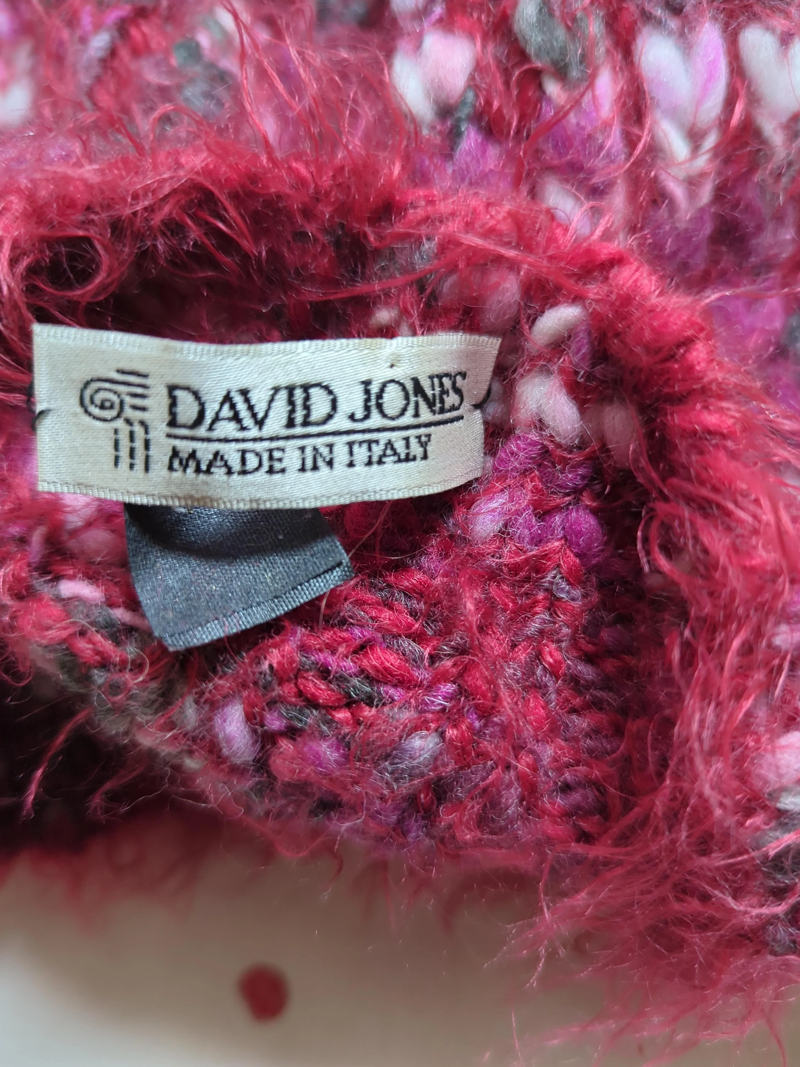 David Jones Women's Coat Red Acrylic with Polyamide, Mohair Anorak - Image 5