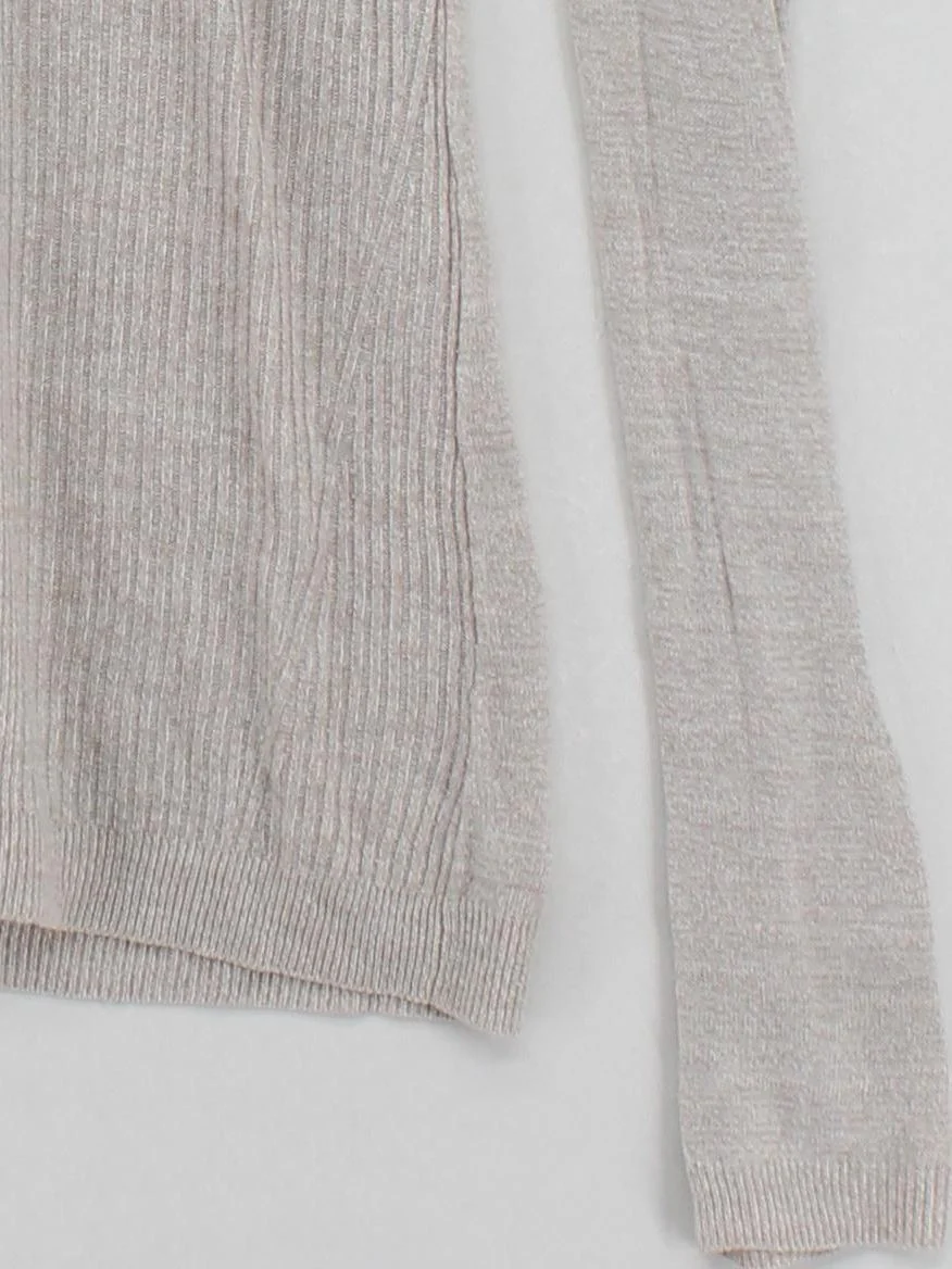 David Jones Women's Jumper XS Tan 100% Acrylic V-Neck Pullover - Image 4