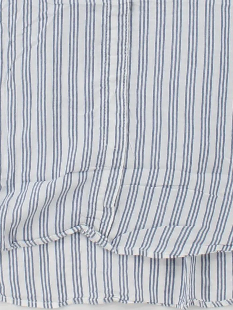 David Jones Women's Top UK 12 Multi Striped 100% Cotton Sleeveless V-Neck Basic - Image 4