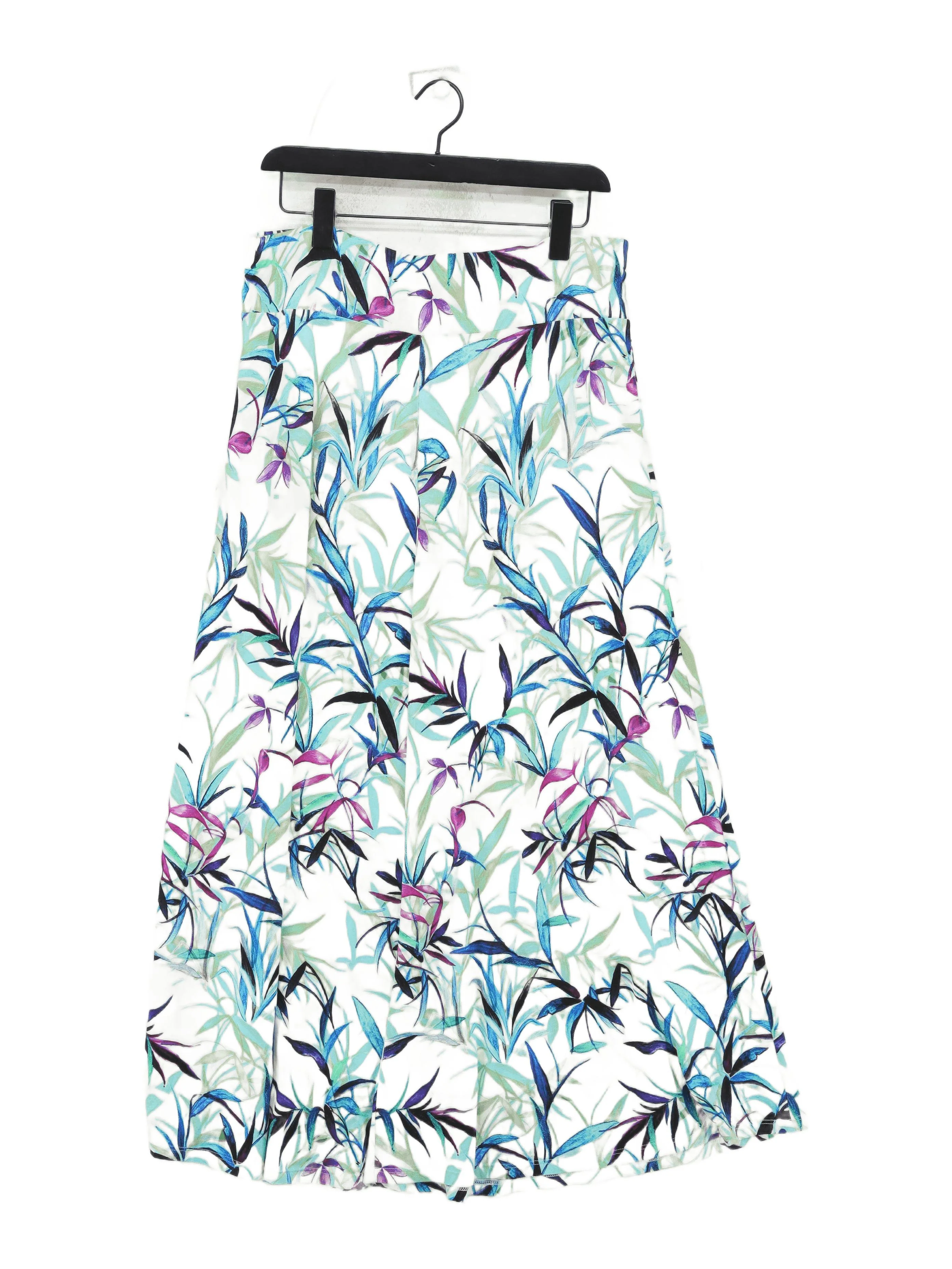 David Nieper Women's Midi Skirt UK 16 White Viscose with Elastane A-Line