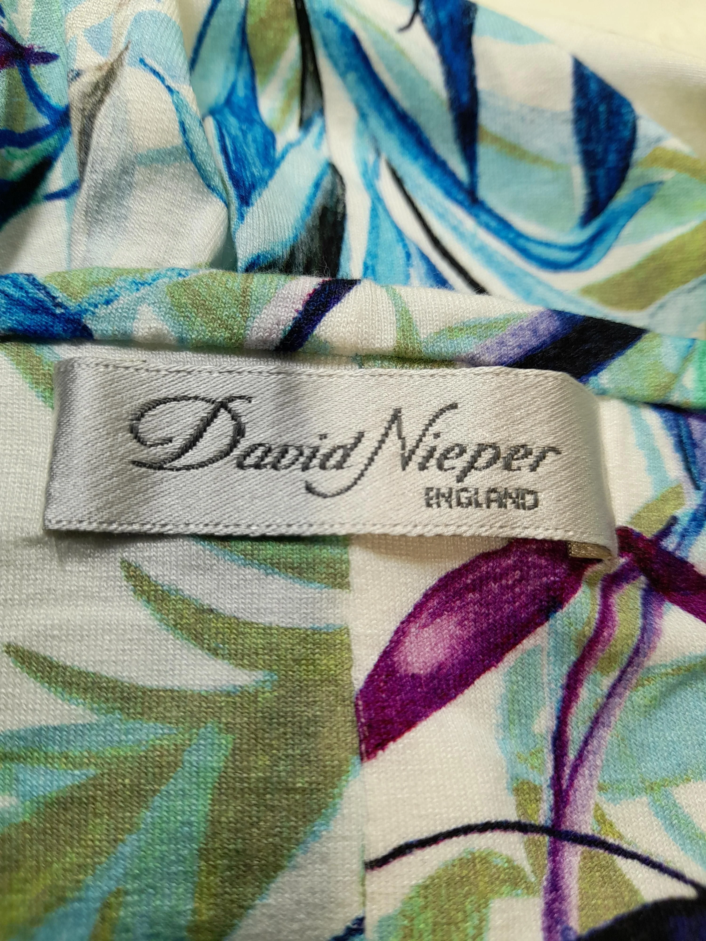 David Nieper Women's Midi Skirt UK 16 White Viscose with Elastane A-Line - Image 5