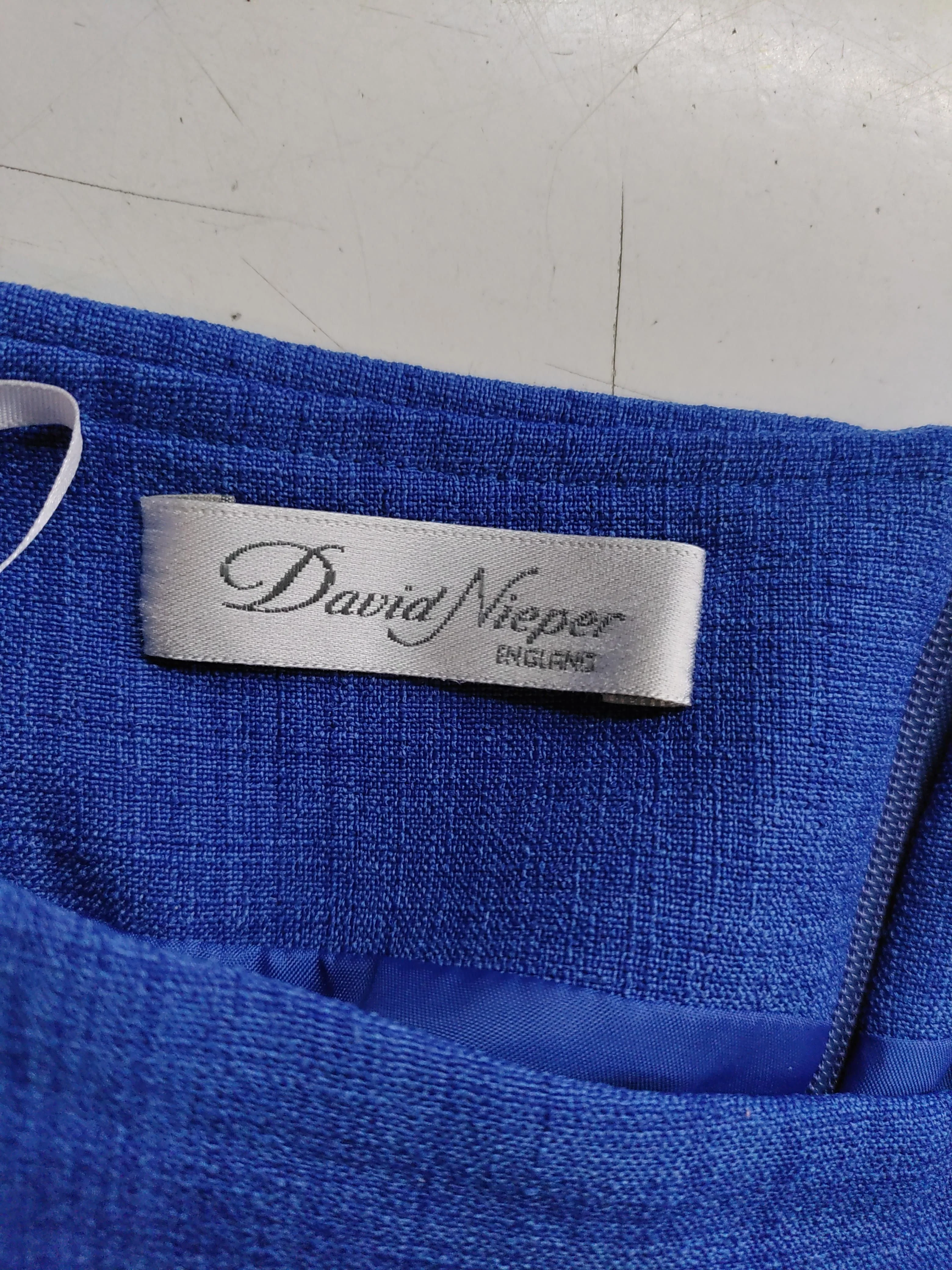 David Nieper Women's Two Piece Suit UK 14 Blue 100% Polyester Skirt Suit - Image 6