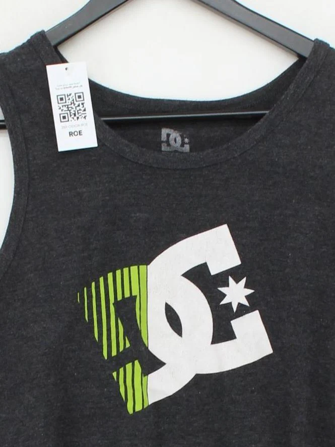 DC Men's T-Shirt XL Grey Cotton with Polyester Basic - Image 3