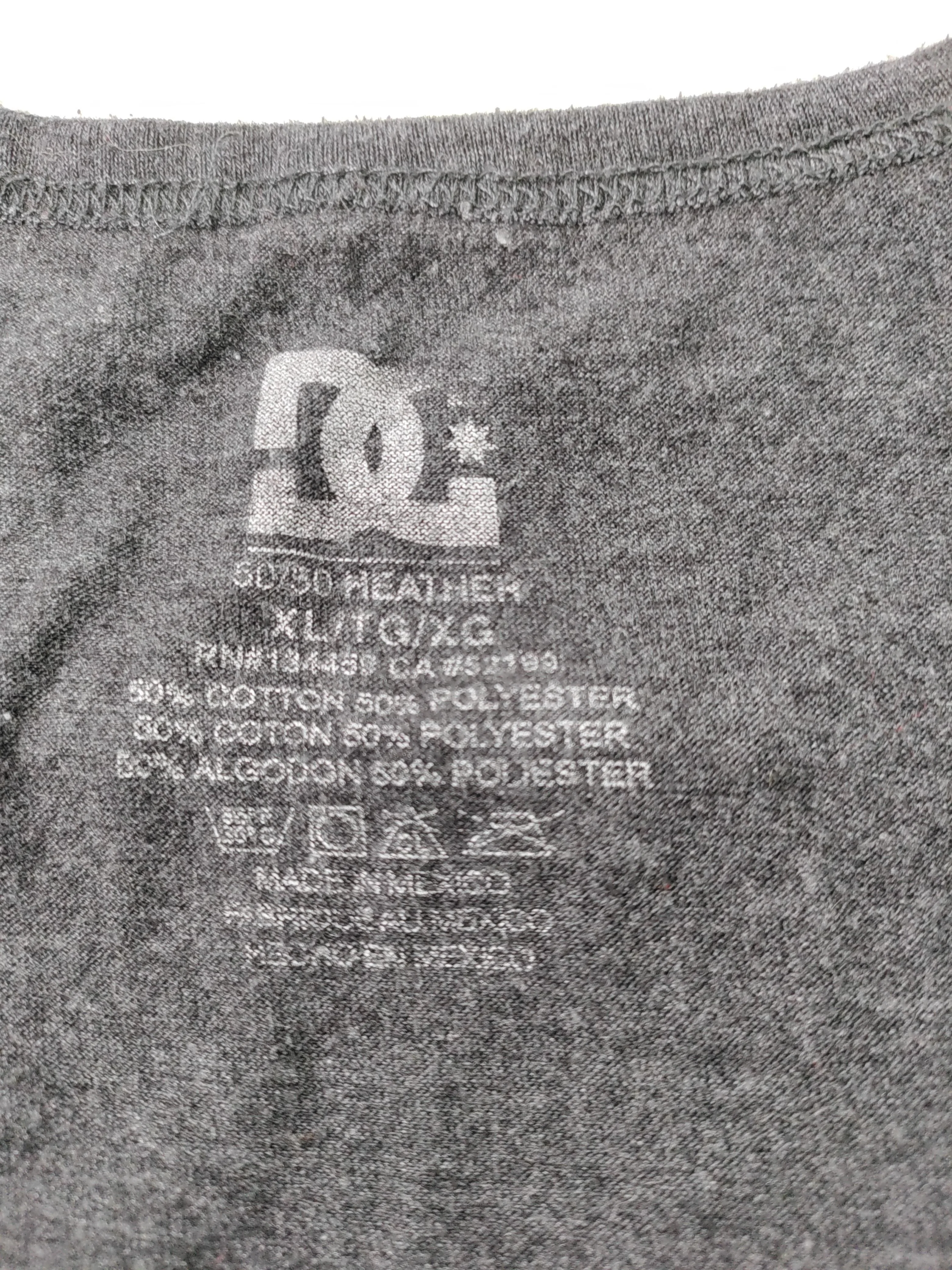DC Men's T-Shirt XL Grey Cotton with Polyester Basic - Image 6