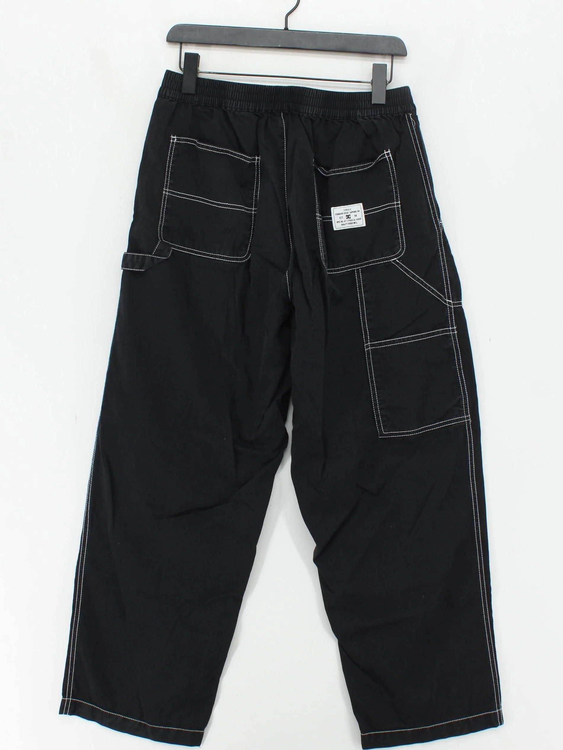 DC Men's Trousers L Black Cotton with Lyocell Modal Wide-Leg Chino - Image 2