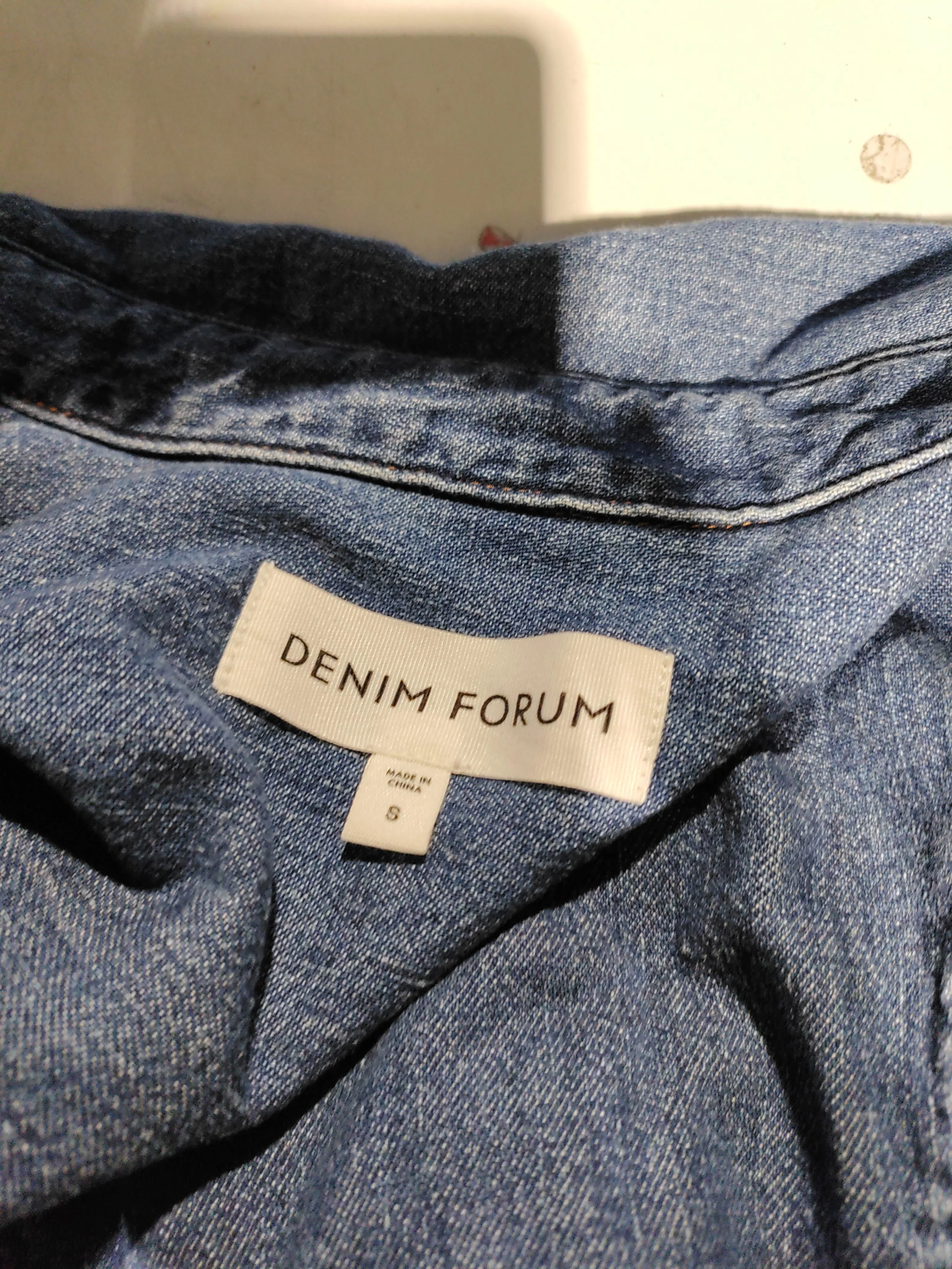 Denim Forum Men's Shirt S Blue Cotton with Other Basic - Image 5