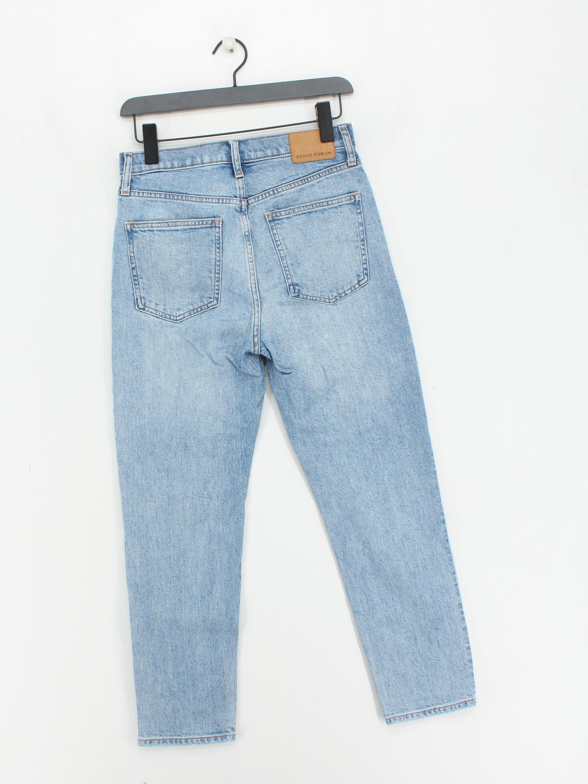 Denim Forum Women's Jeans UK 8 Blue 100% Cotton Mom - Image 2