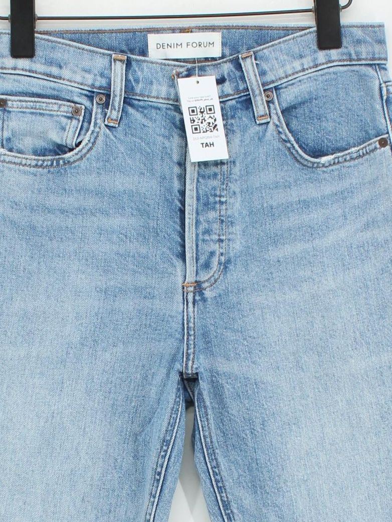 Denim Forum Women's Jeans UK 8 Blue 100% Cotton Mom - Image 3