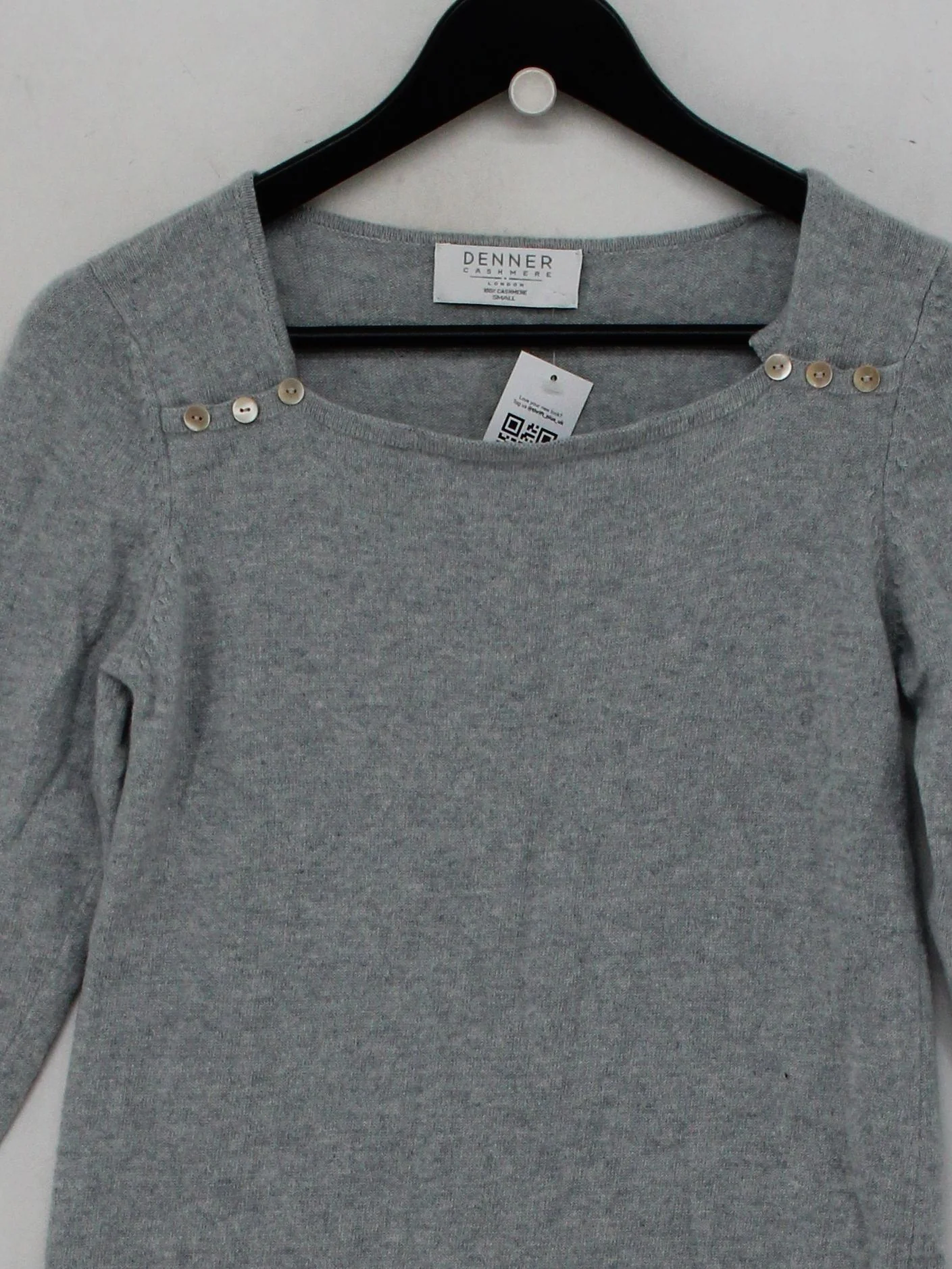 DENNER Jumper Mini Dress UK8 in Grey - Image 3