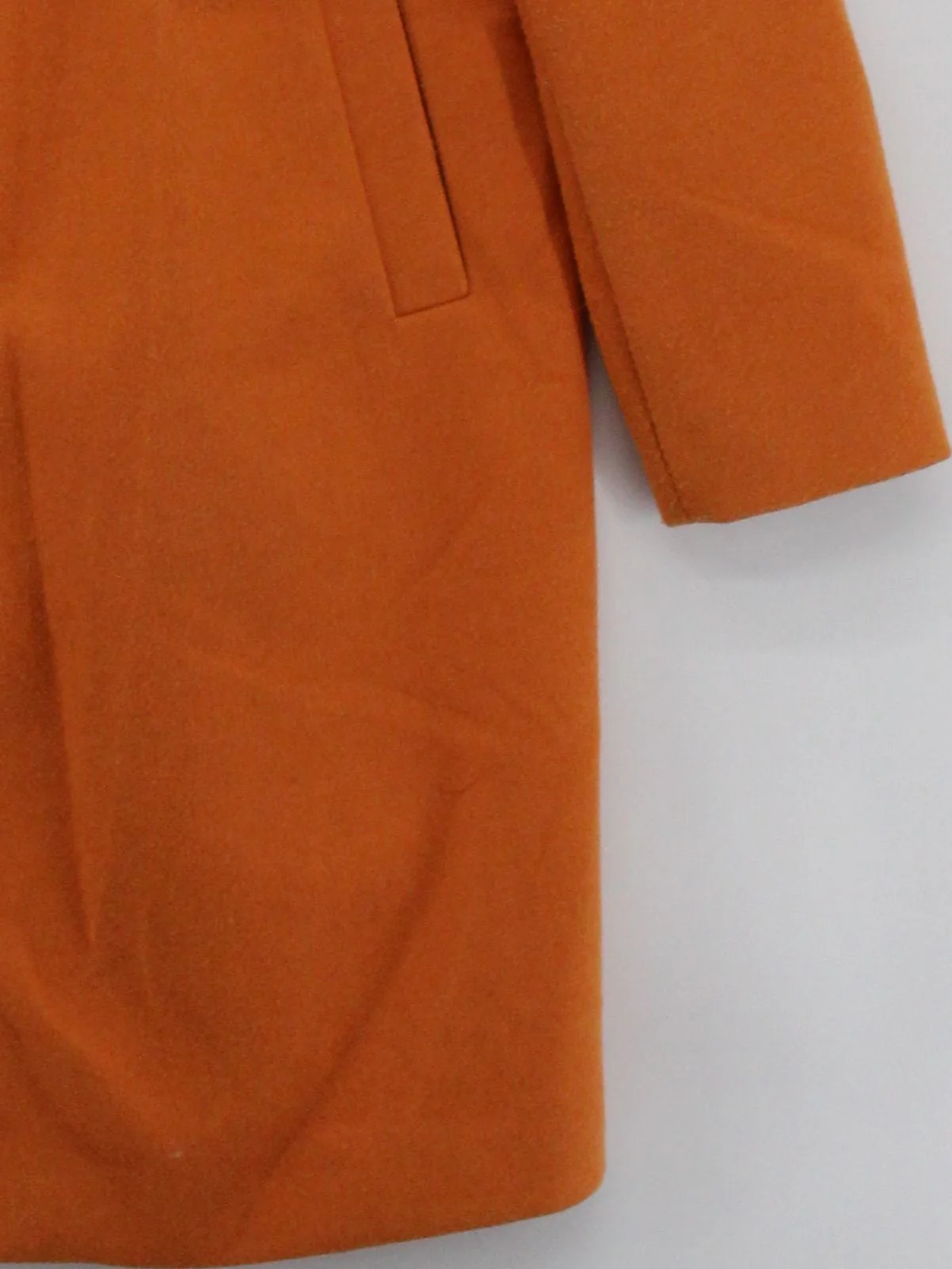 DEPT Women's Coat UK 14 Orange Polyester with Acrylic, Wool Overcoat - Image 4