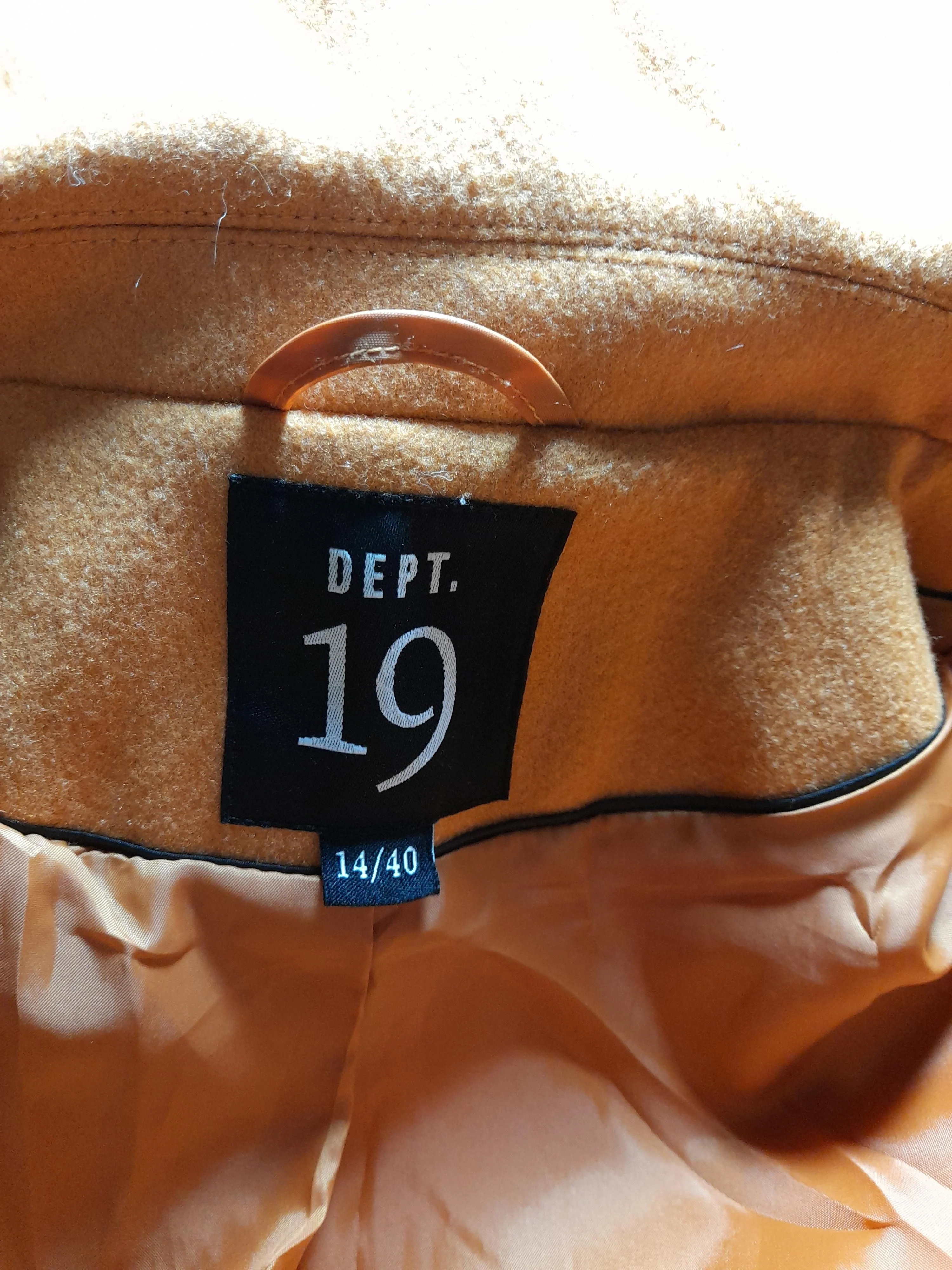 DEPT Women's Coat UK 14 Orange Polyester with Acrylic, Wool Overcoat - Image 5