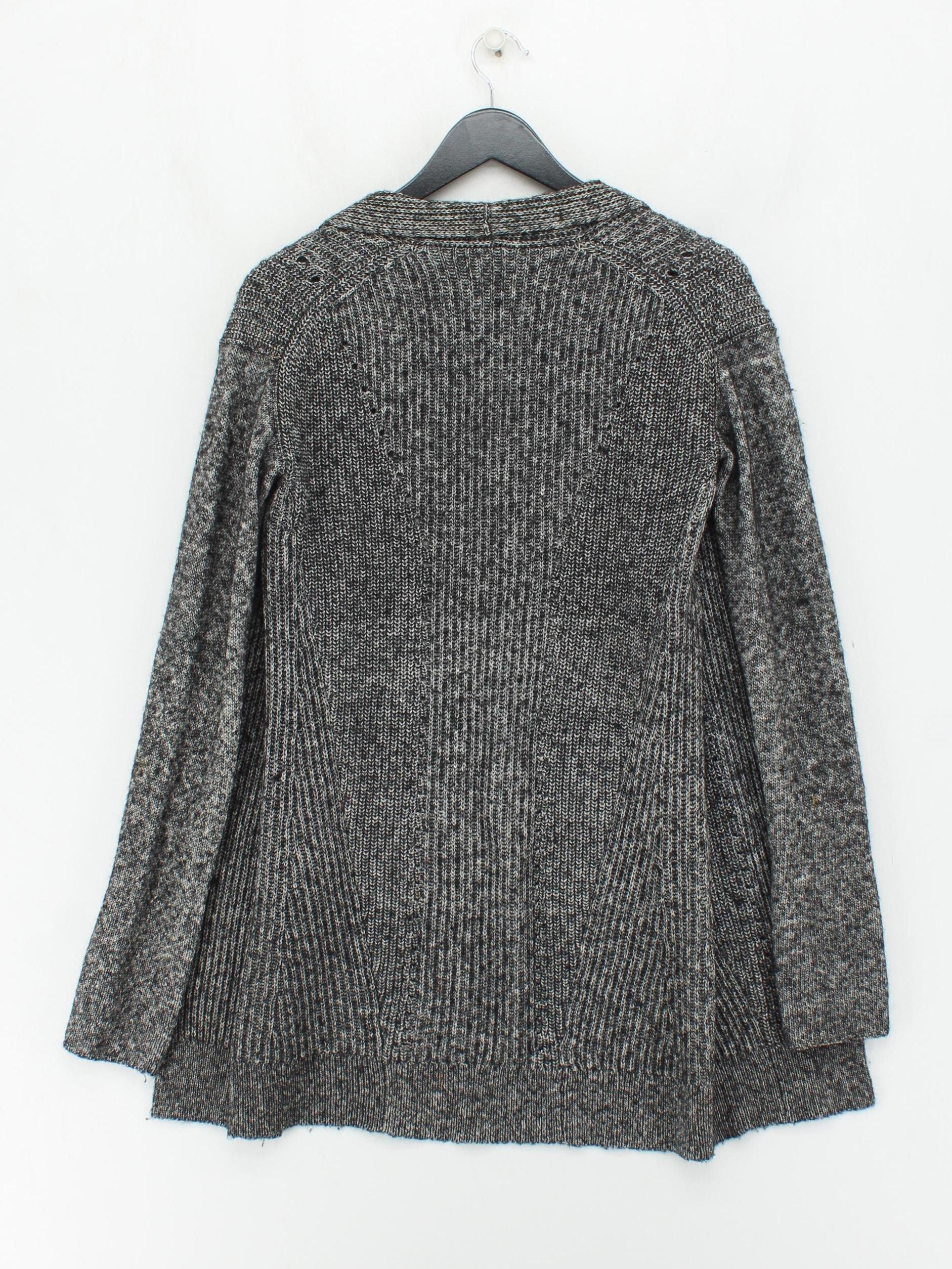 Derek Lam Women's Cardigan UK 10 Grey Cotton with Wool, Other V-Neck Cardigan - Image 2