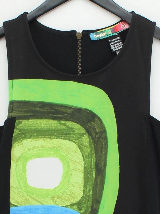 Desigual Bodycon Mini Dress S in Black - Image 3
