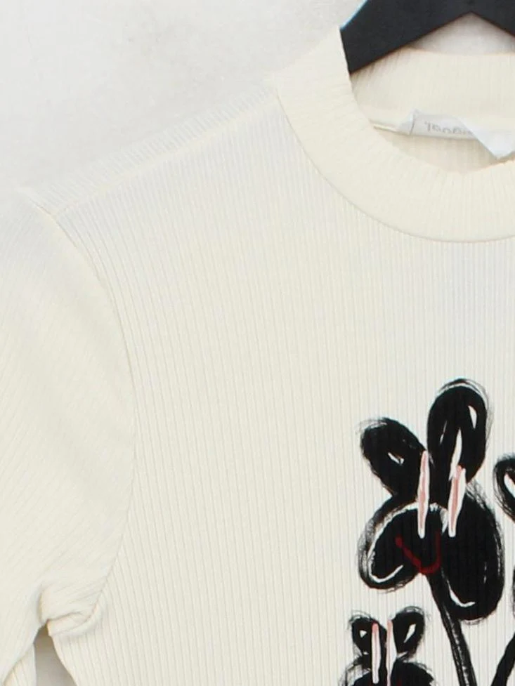 Desigual T-Shirt Mini Dress L in White - Image 3