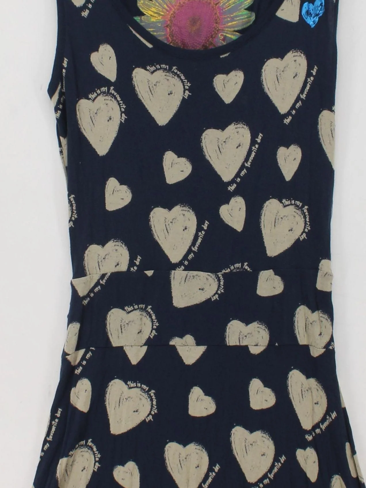 Desigual T-Shirt Mini Dress M in Blue - Image 3