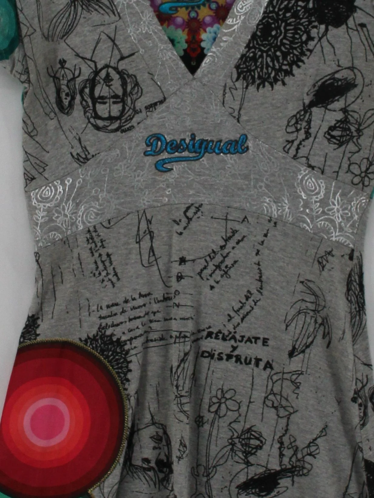 Desigual T-Shirt Mini Dress S in Multi - Image 3