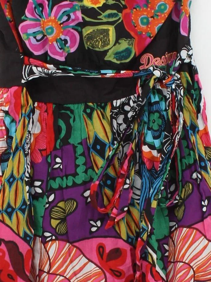 Desigual Tank Mini Dress UK2 in Multi - Image 3