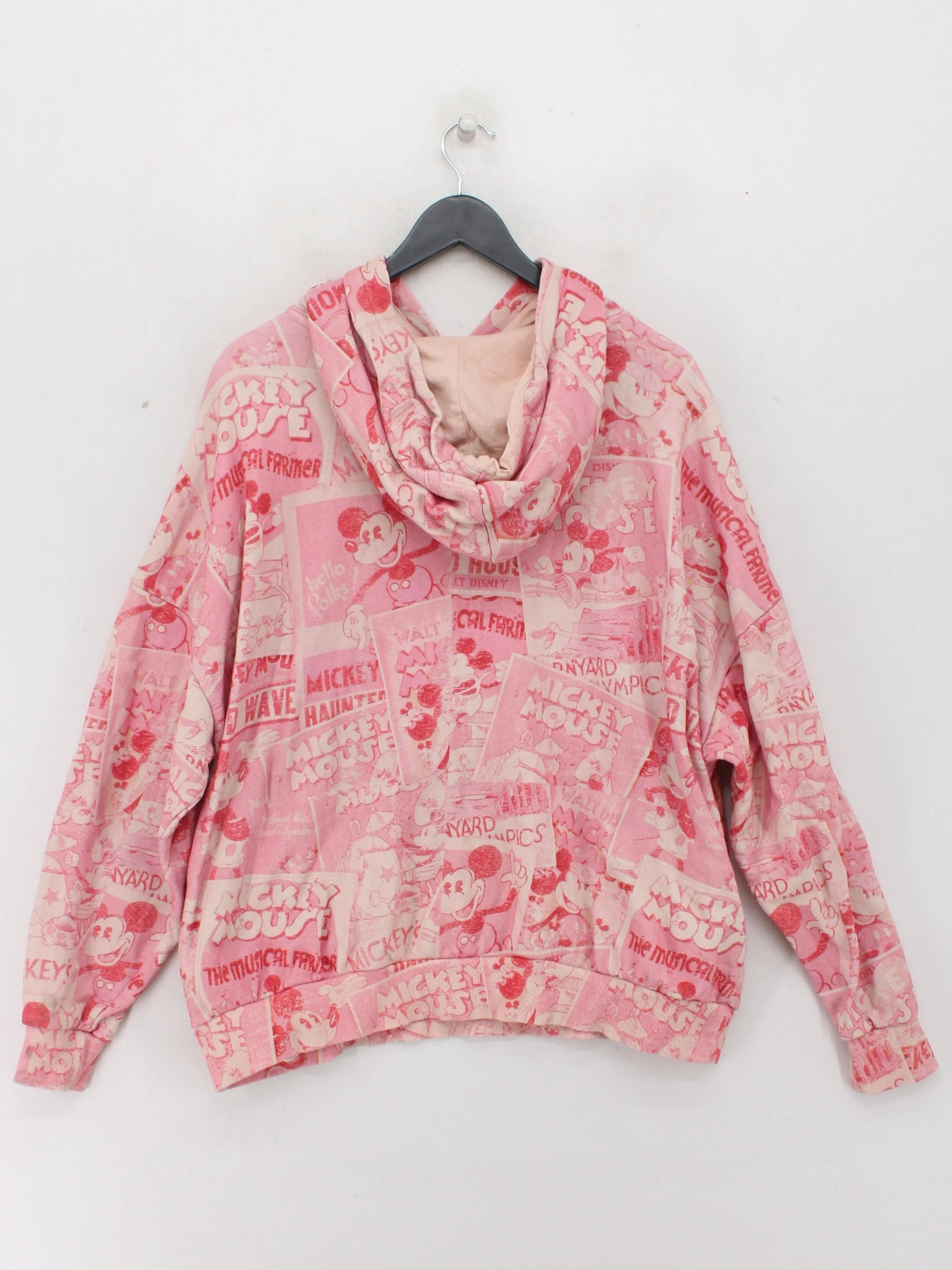 Desigual Women's Hoodie M Pink Graphic 100% Cotton Pullover - Image 2