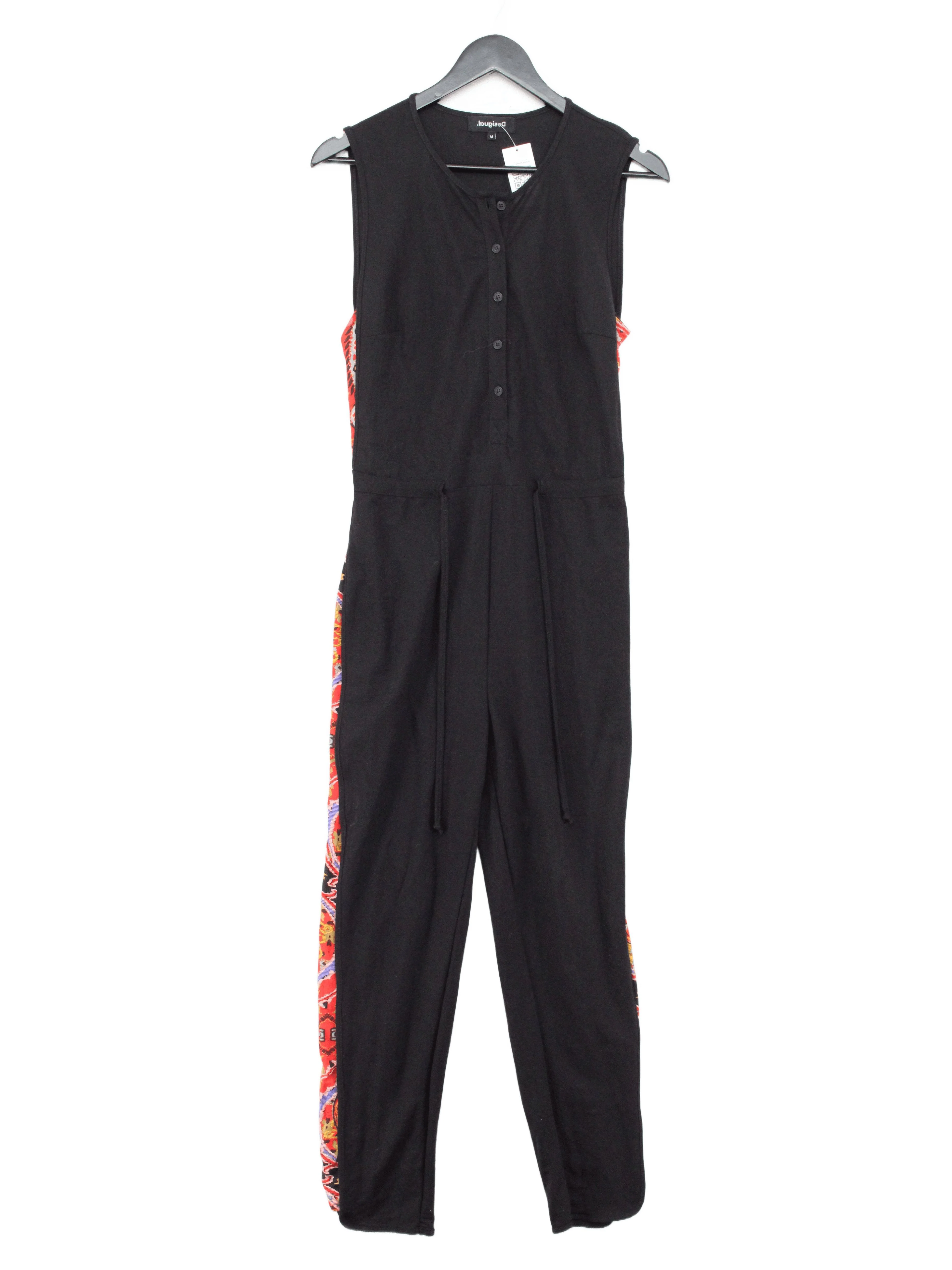 Desigual Women's Jumpsuit UK 36 Black 100% Other Tapered Jumpsuit