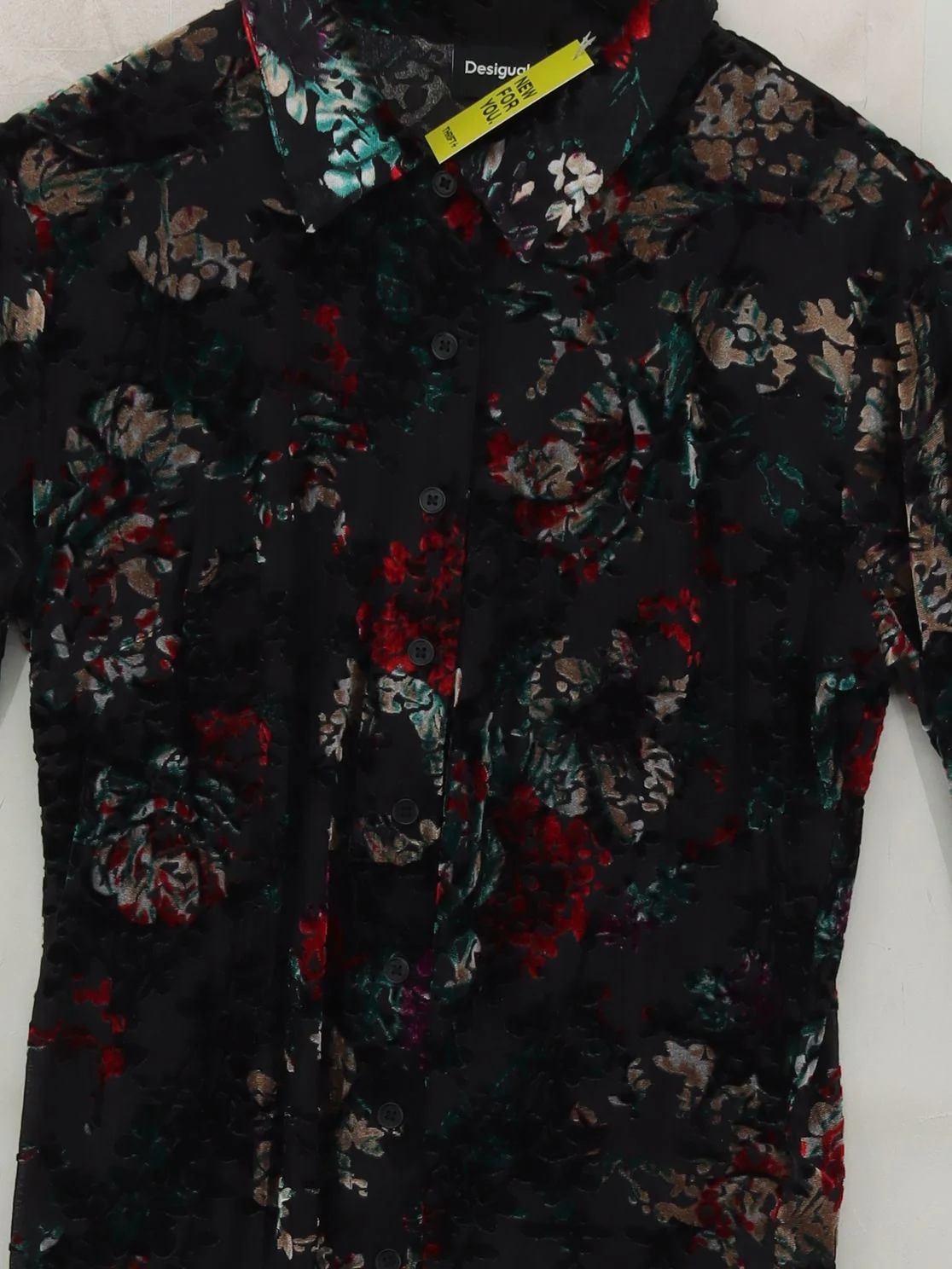 Desigual Women's Shirt XL Black Polyester with Polyamide, Elastane Basic - Image 3