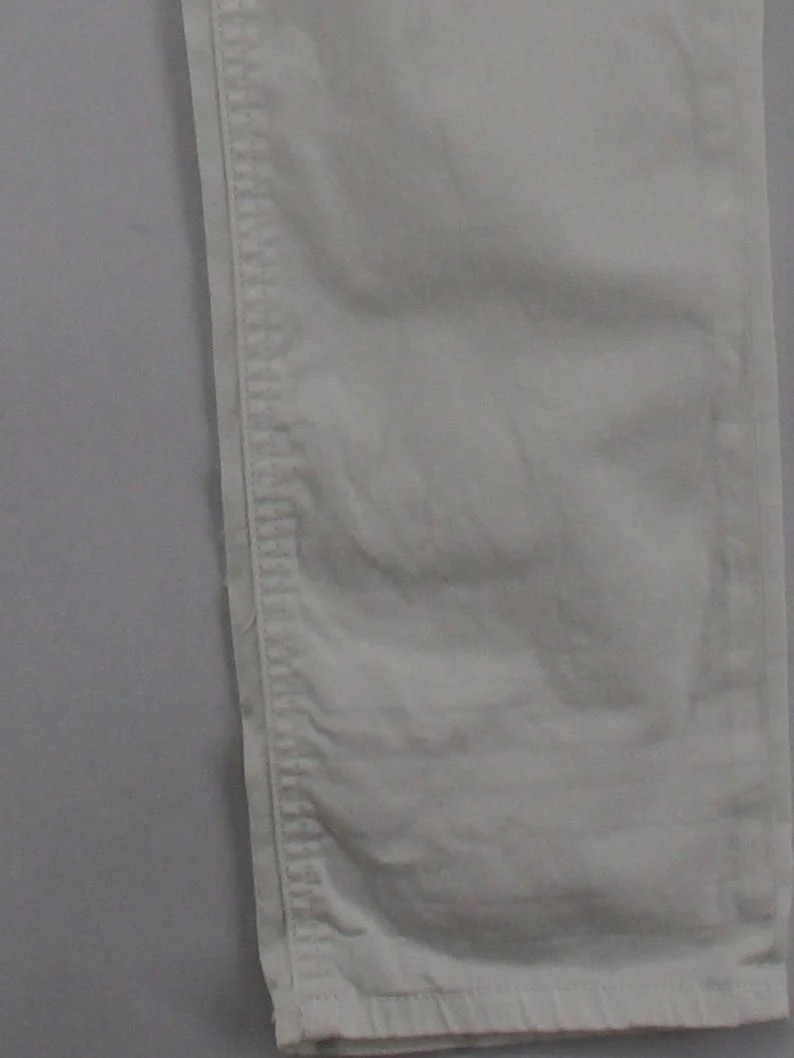 Desigual Women's Trousers M White Cotton with Elastane Straight Chino - Image 4