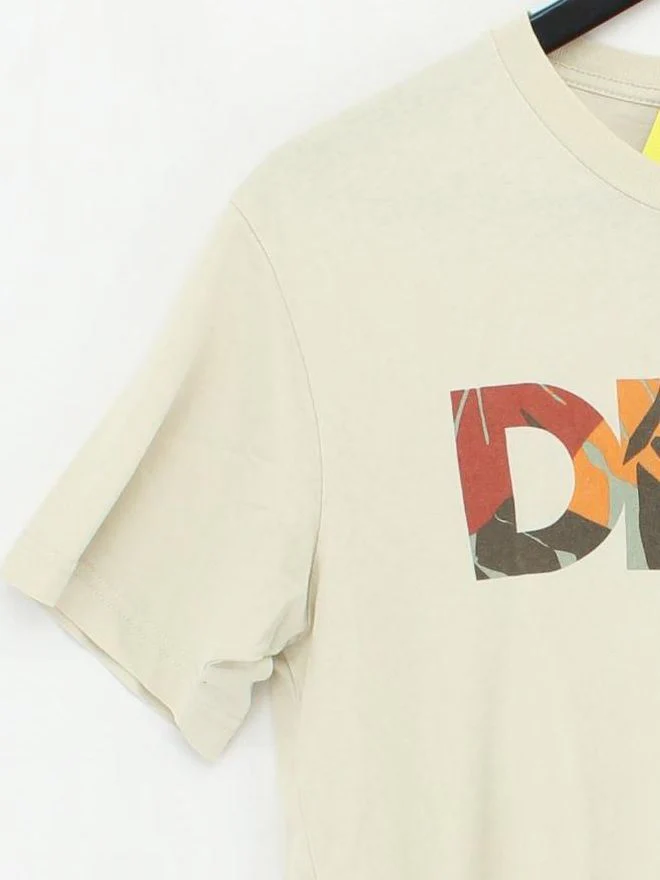 Deus Ex Machina Men's T-Shirt S Cream Graphic 100% Cotton Basic - Image 4