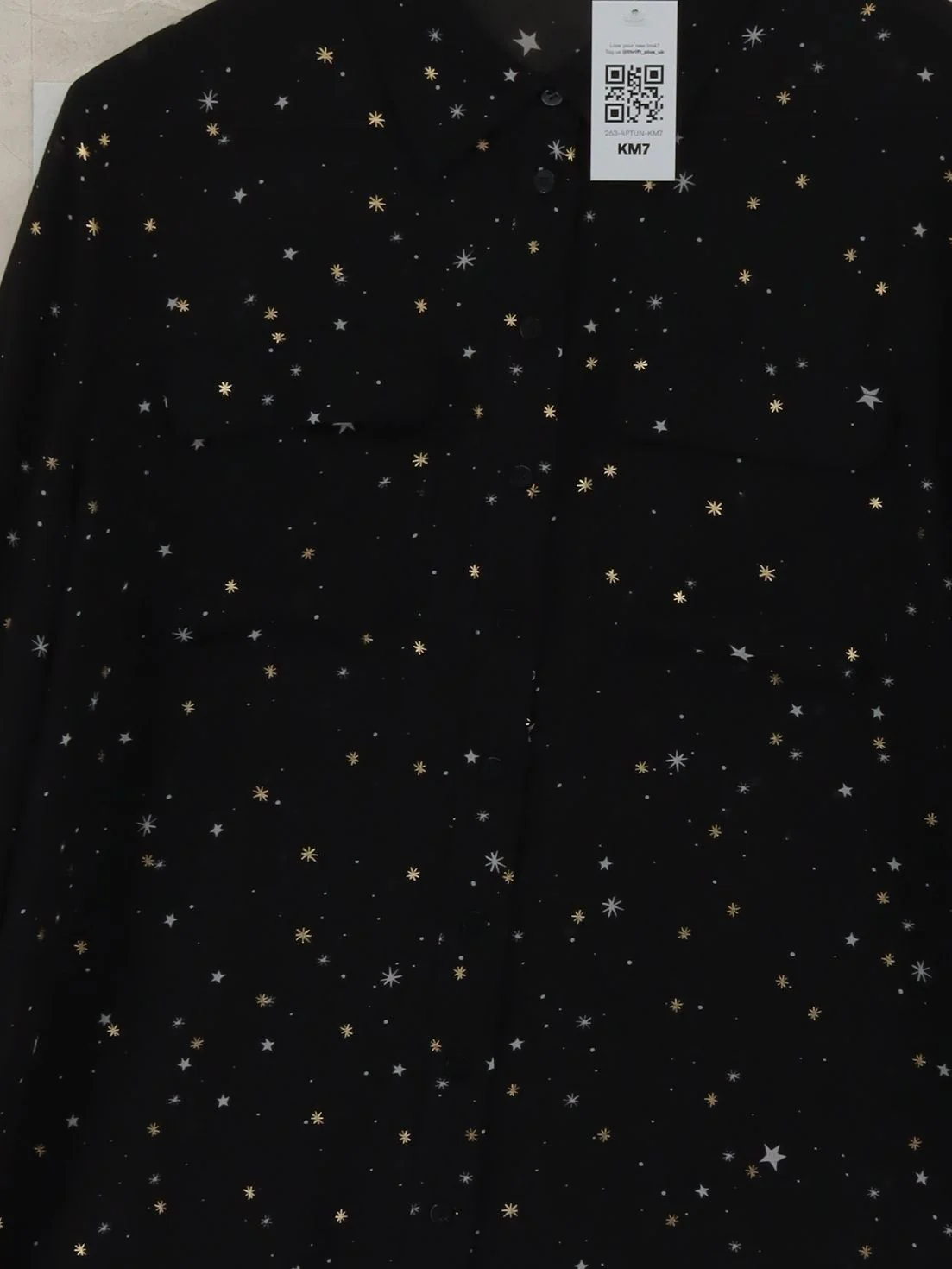Devernois Women's Shirt M Black 100% Other Long Sleeve Collared Basic - Image 3