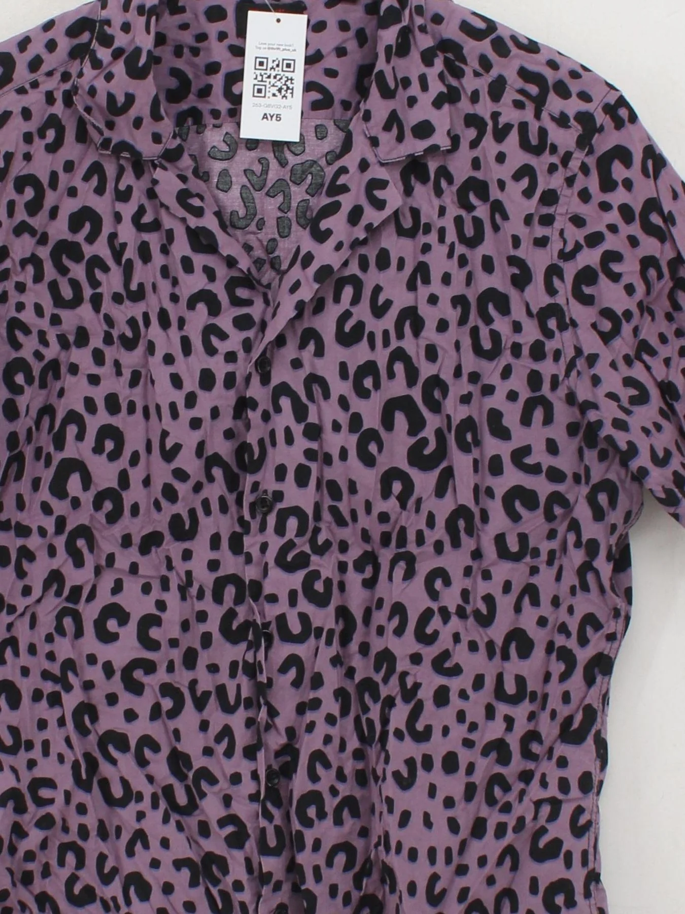Devil's Advocate Men's Shirt L Purple Animal Print 100% Other Basic - Image 3
