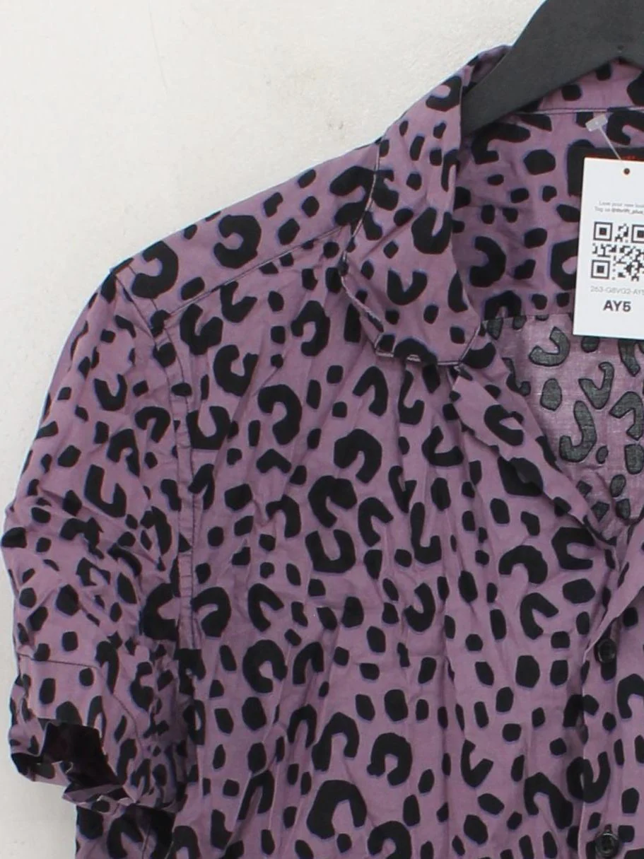 Devil's Advocate Men's Shirt L Purple Animal Print 100% Other Basic - Image 4