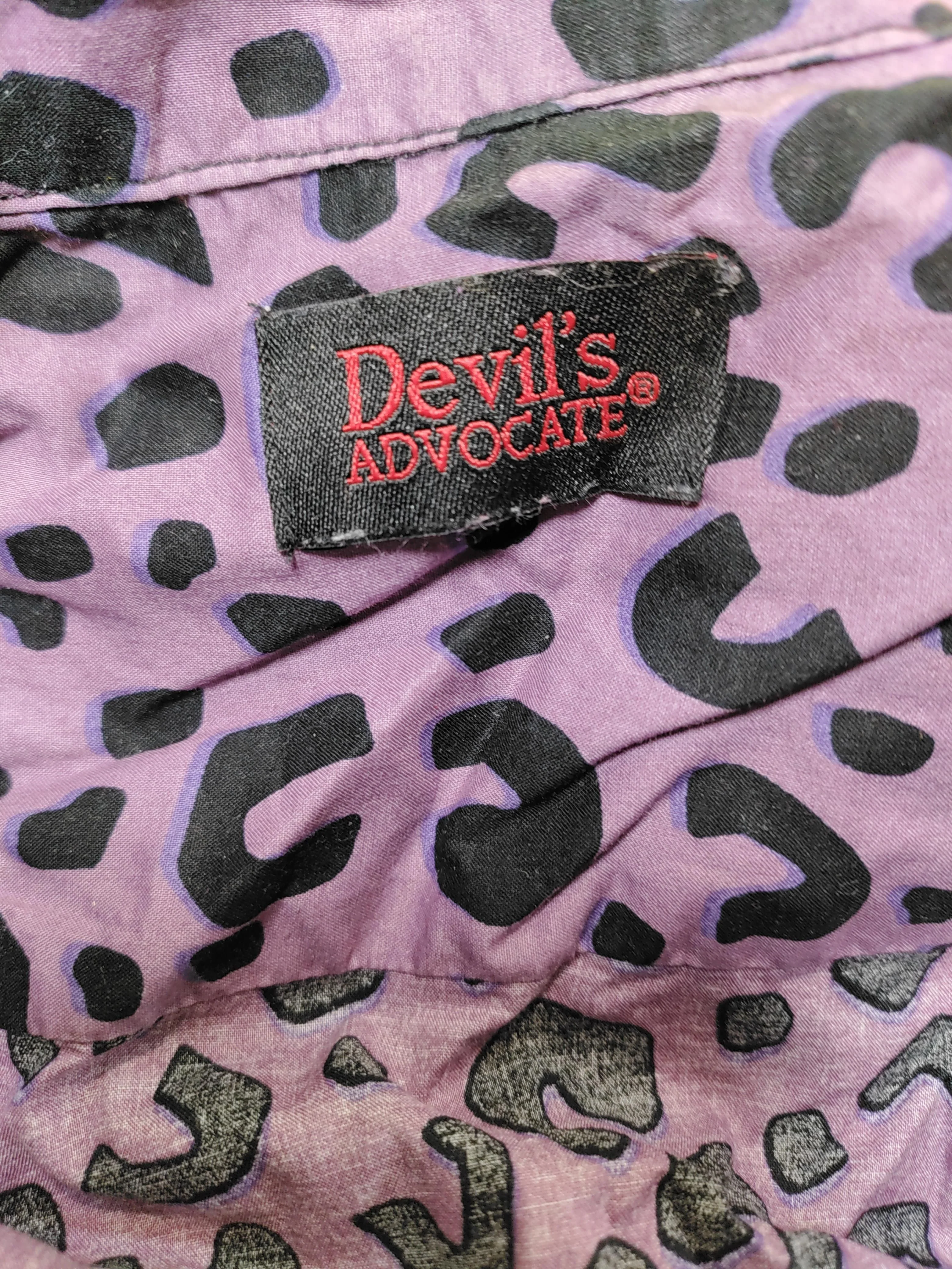 Devil's Advocate Men's Shirt L Purple Animal Print 100% Other Basic - Image 5
