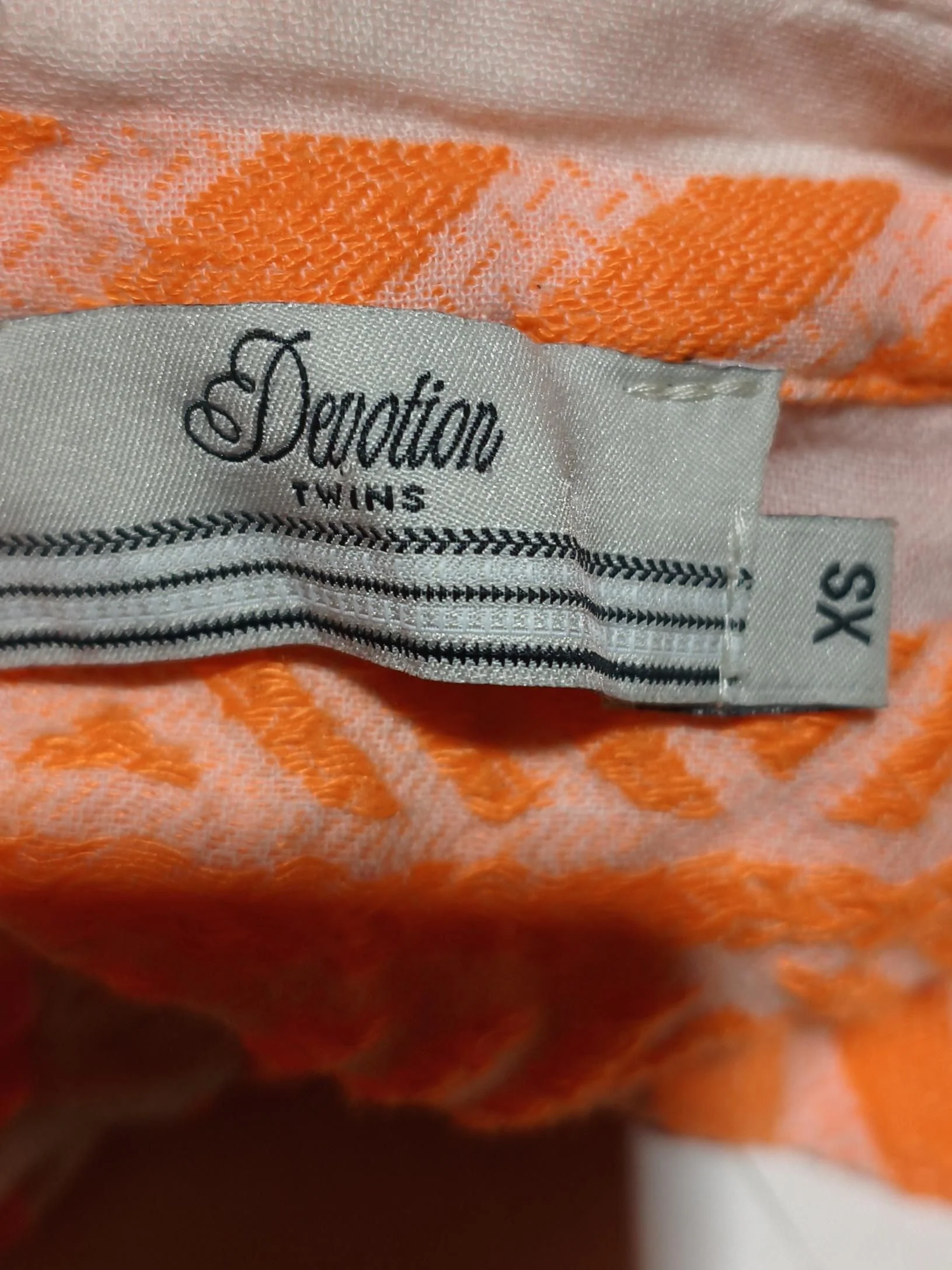 Devotion Shirt Mini Dress XS in Orange - Image 5