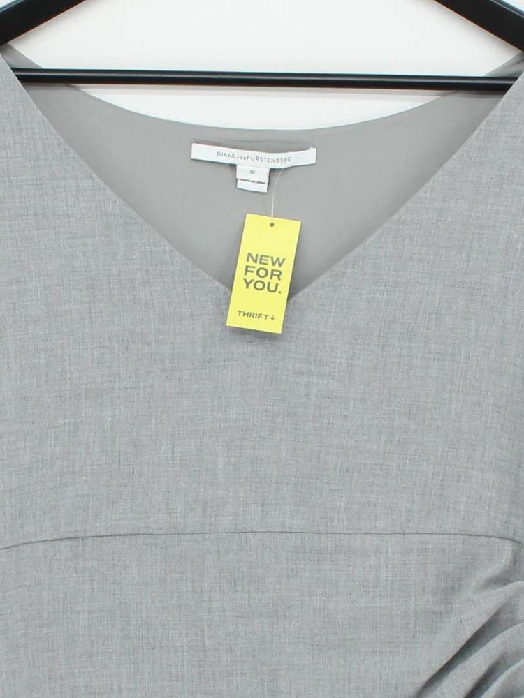 Diane von Furstenberg Bodycon Midi Dress in Grey - Image 3