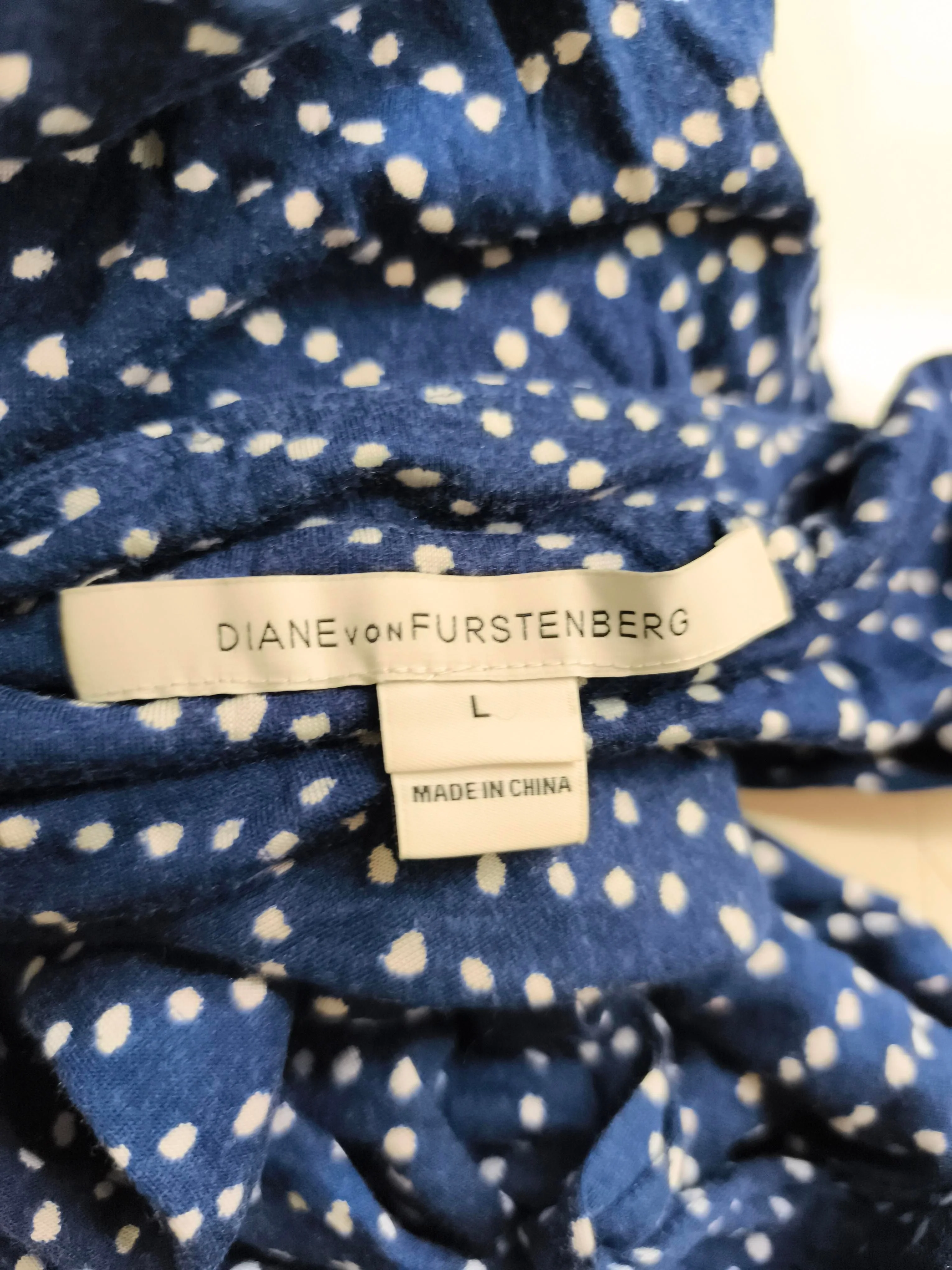 Diane von Furstenberg Maxi Dress L in Blue - Image 6