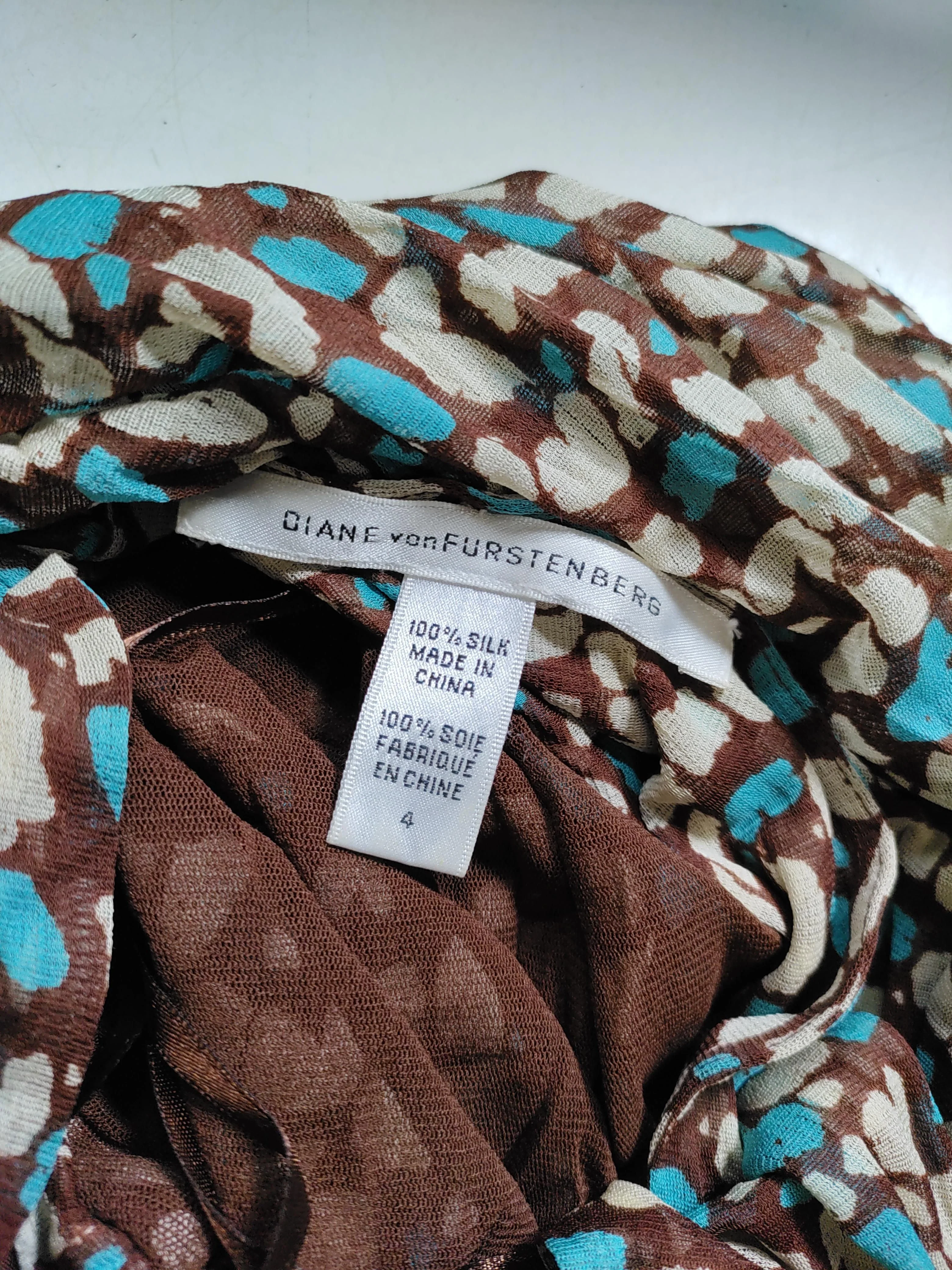 Diane von Furstenberg Mini Dress in Brown - Image 6