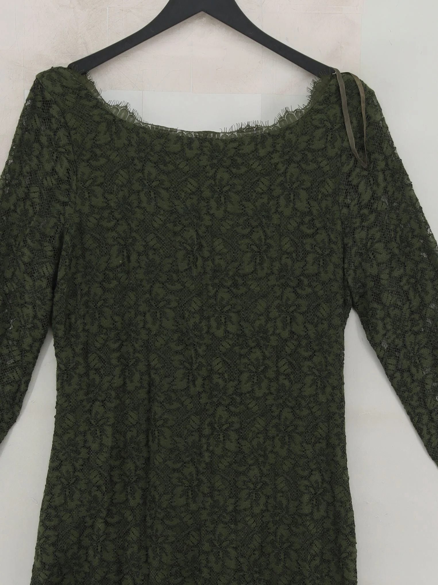 Diane von Furstenberg Mini Dress UK12 in Green - Image 3