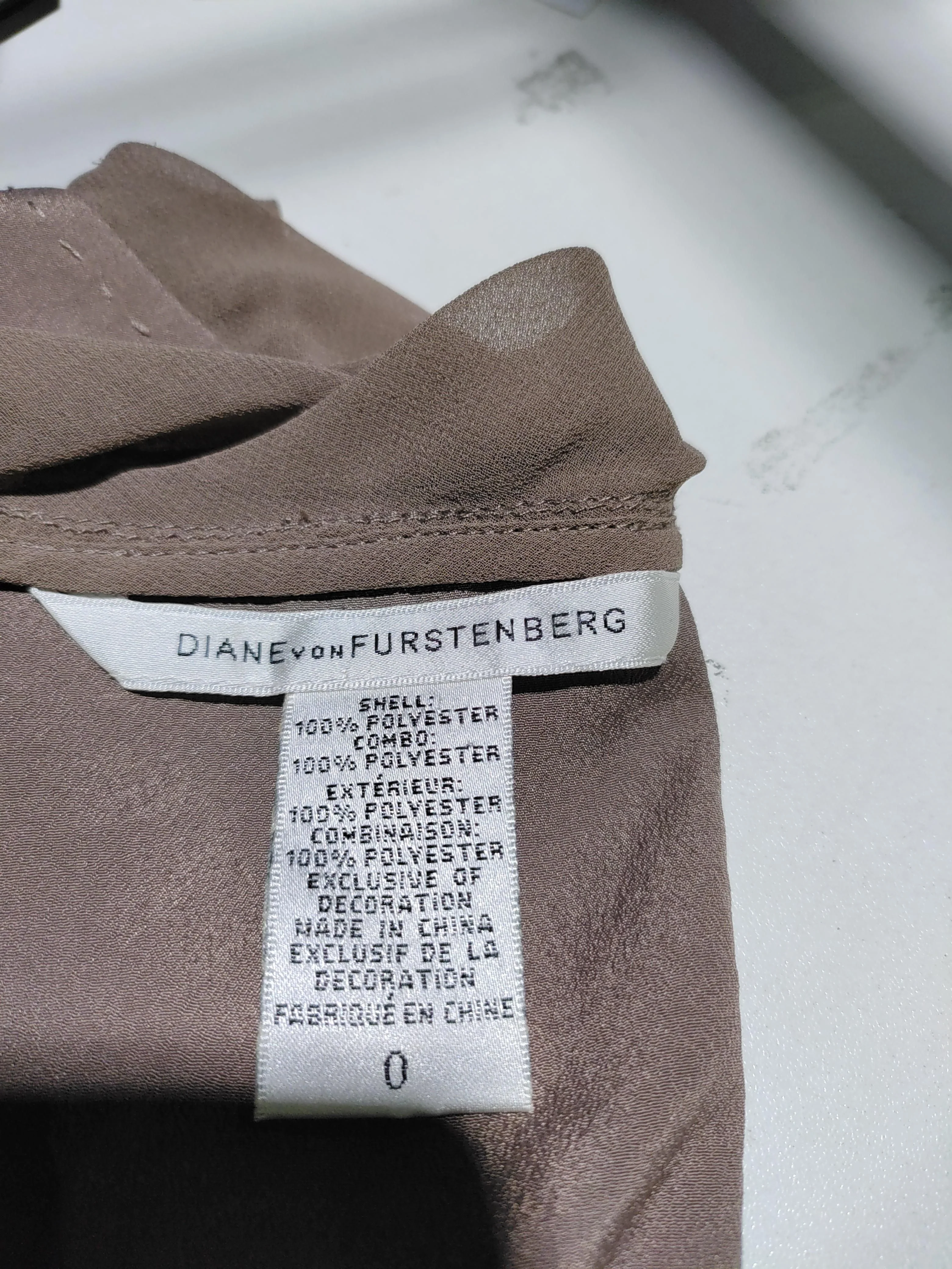 Diane von Furstenberg Mini Dress UK2 in Brown - Image 5