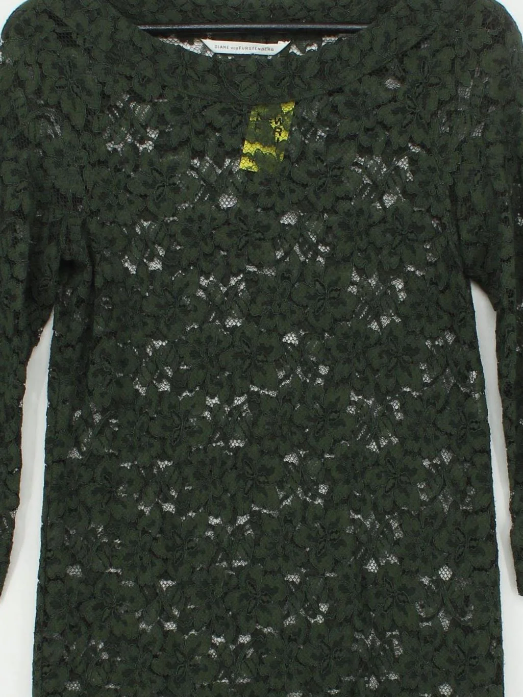 Diane von Furstenberg T-Shirt Mini Dress UK12 in Green - Image 3