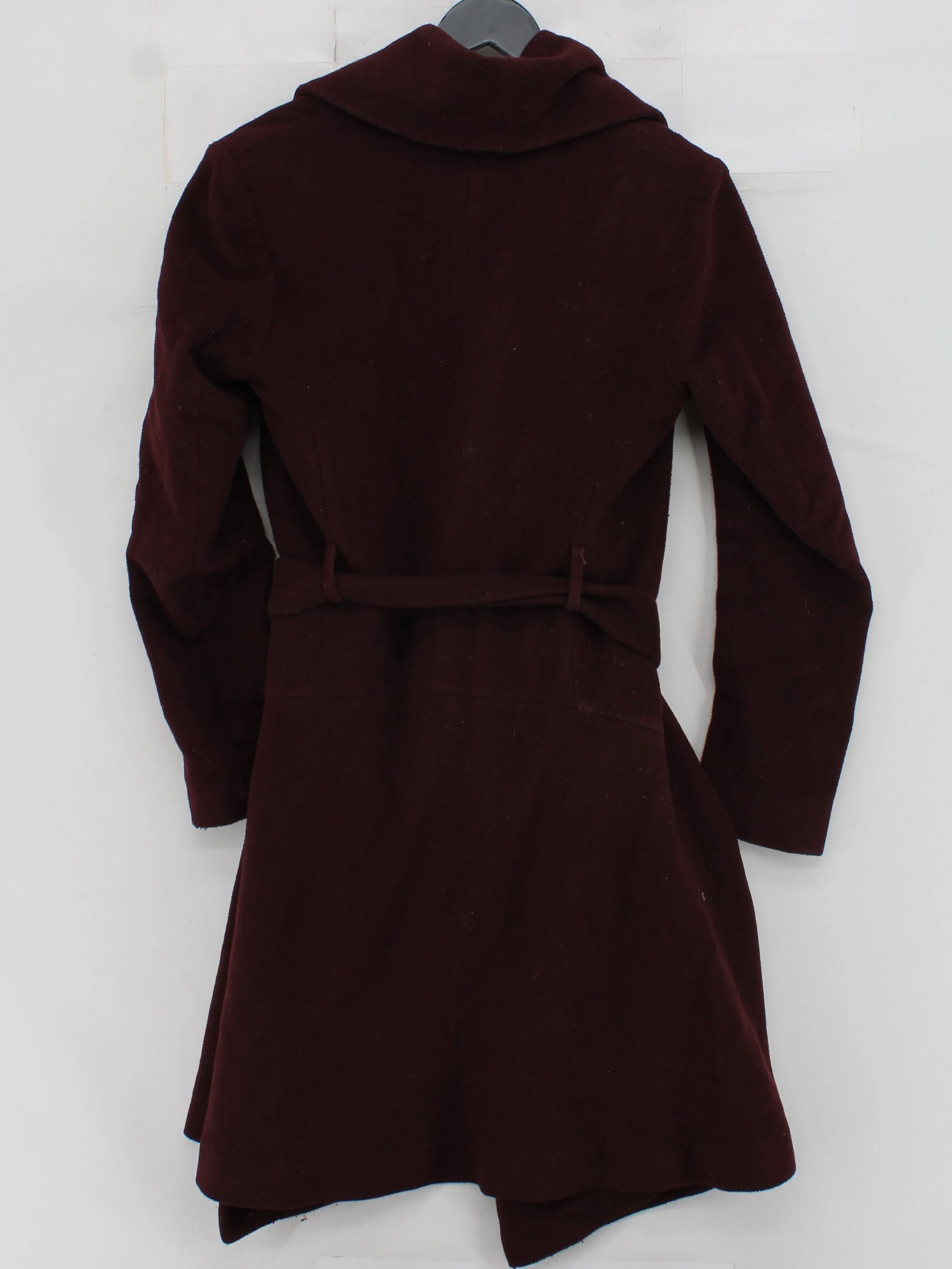 Diane Von Furstenberg Women's Coat S Red Wool with Polyester Overcoat - Image 2