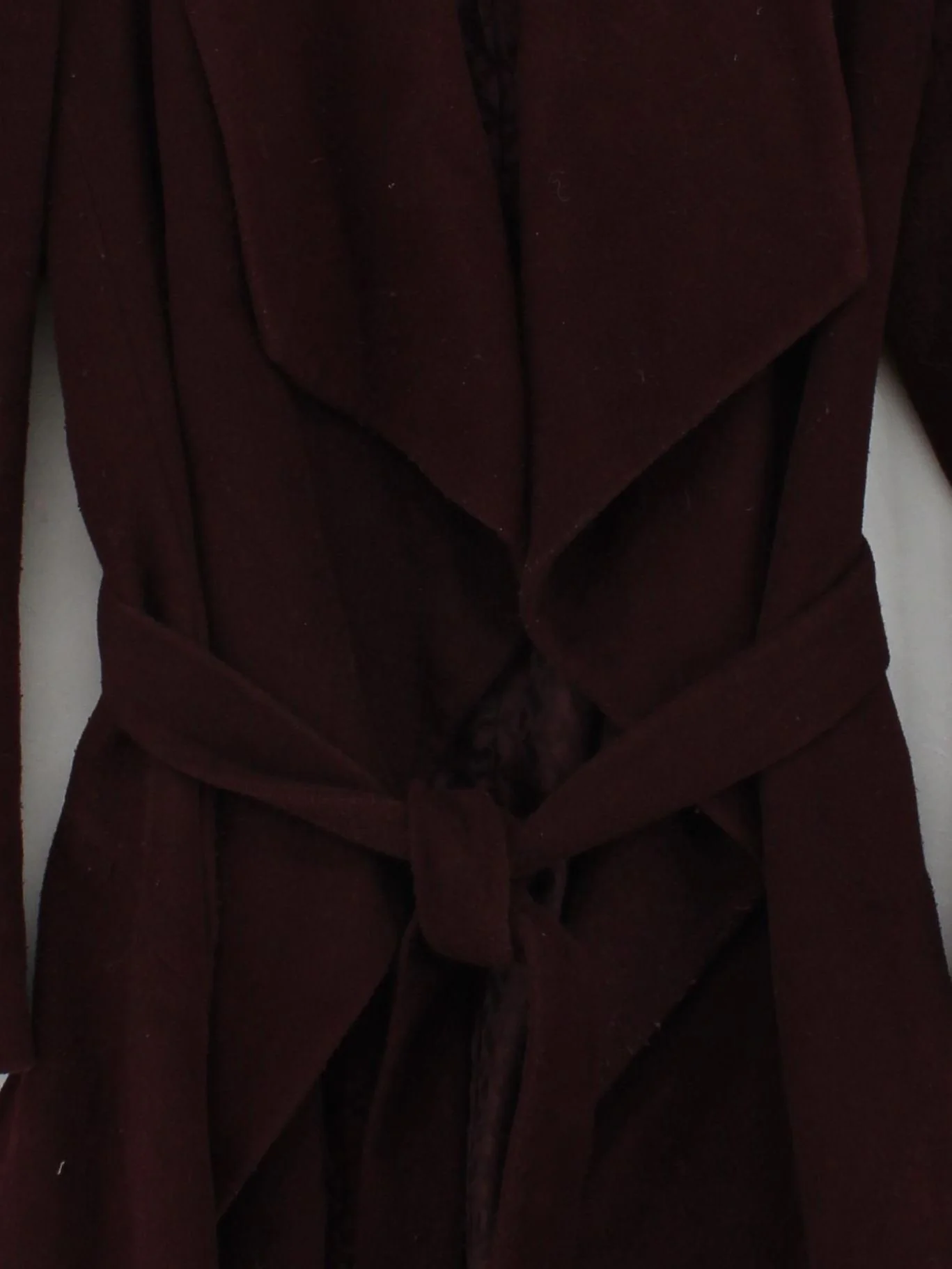 Diane Von Furstenberg Women's Coat S Red Wool with Polyester Overcoat - Image 3