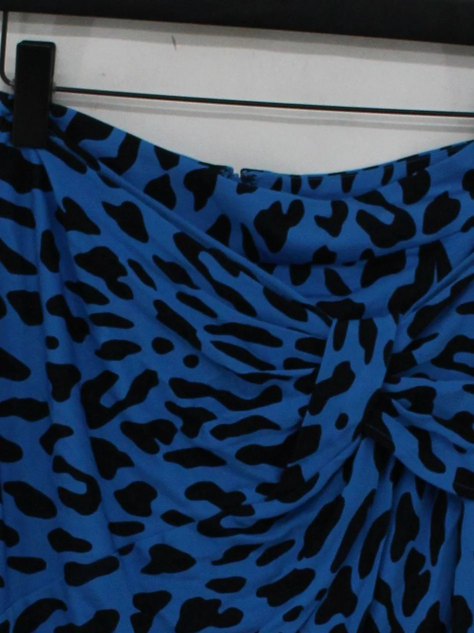 Diane Von Furstenberg Women's Midi Skirt S Blue 100% Viscose Wrap - Image 3