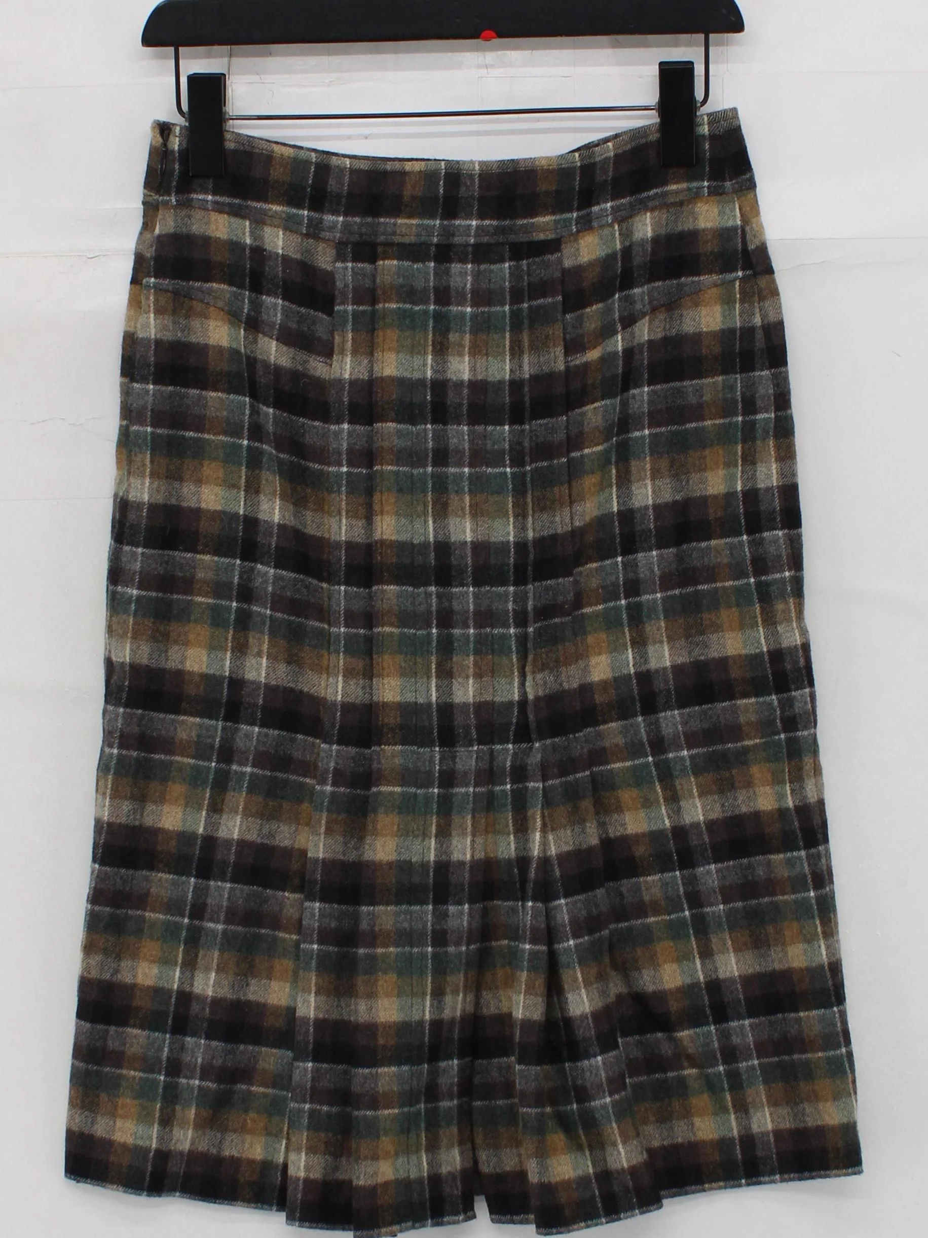 Diane Von Furstenberg Women's Midi Skirt UK 8 Multi Wool with Nylon Pleated - Image 2