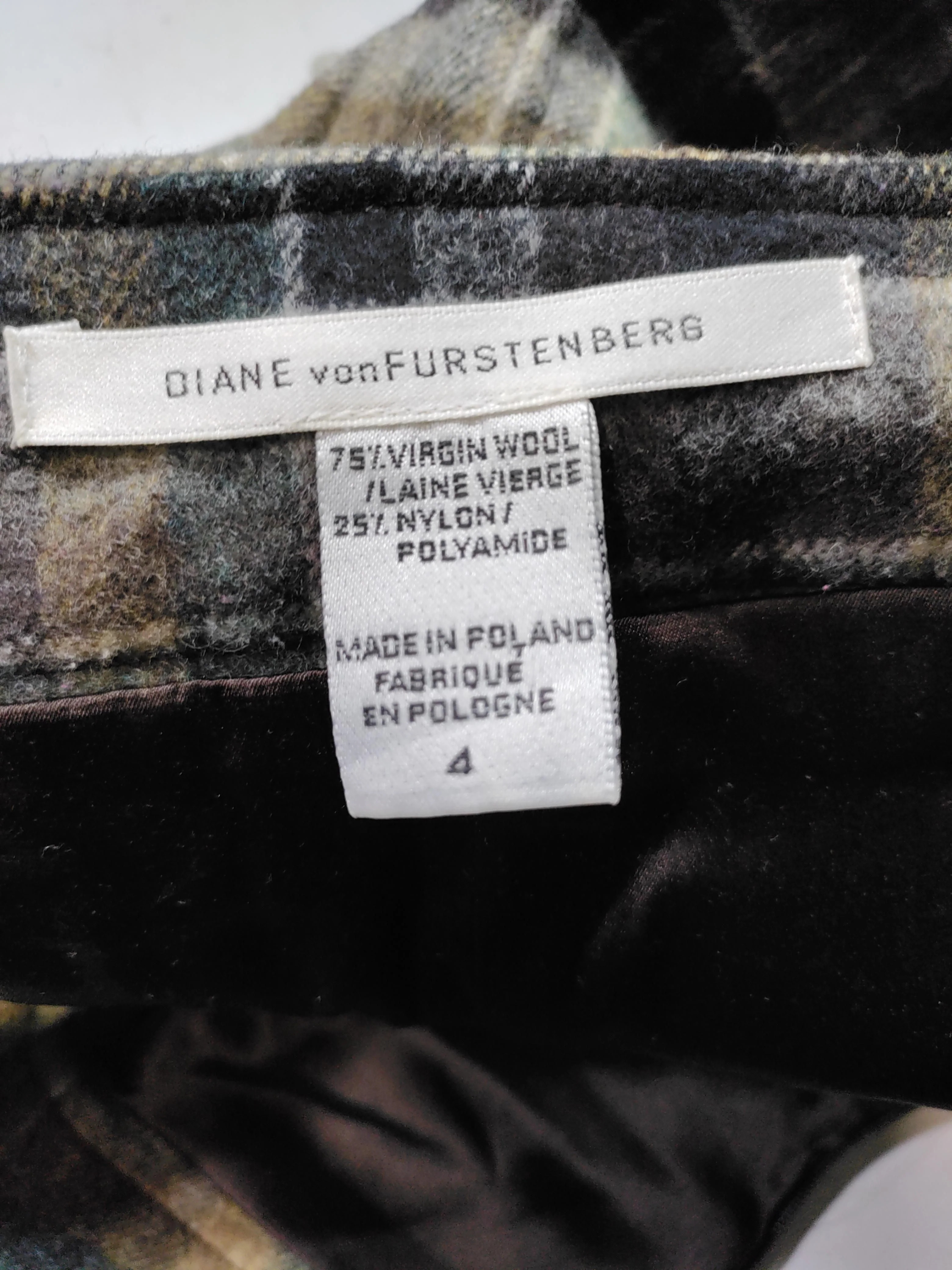 Diane Von Furstenberg Women's Midi Skirt UK 8 Multi Wool with Nylon Pleated - Image 6