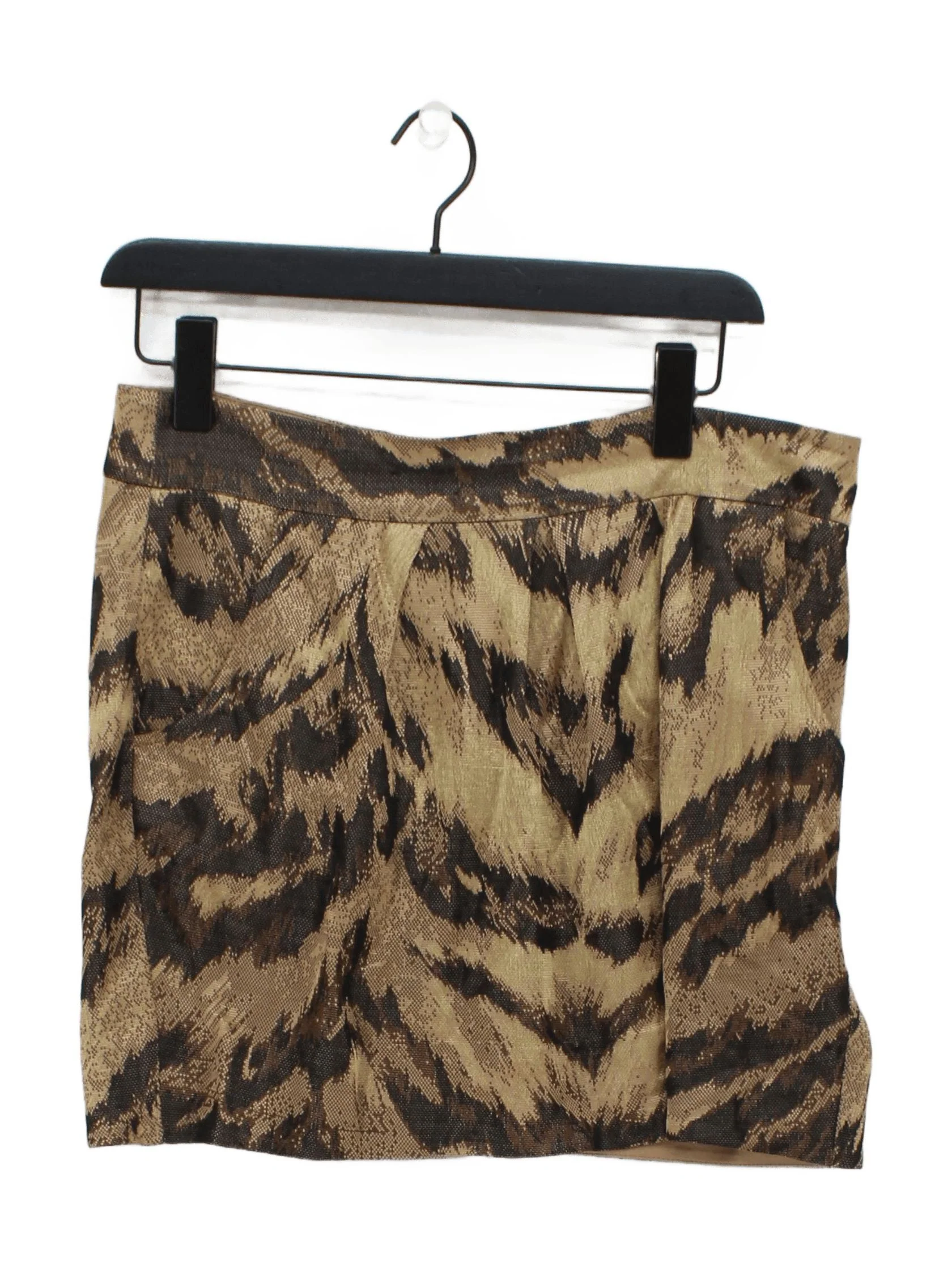 Diane Von Furstenberg Women's Mini Skirt UK 12 Brown Viscose