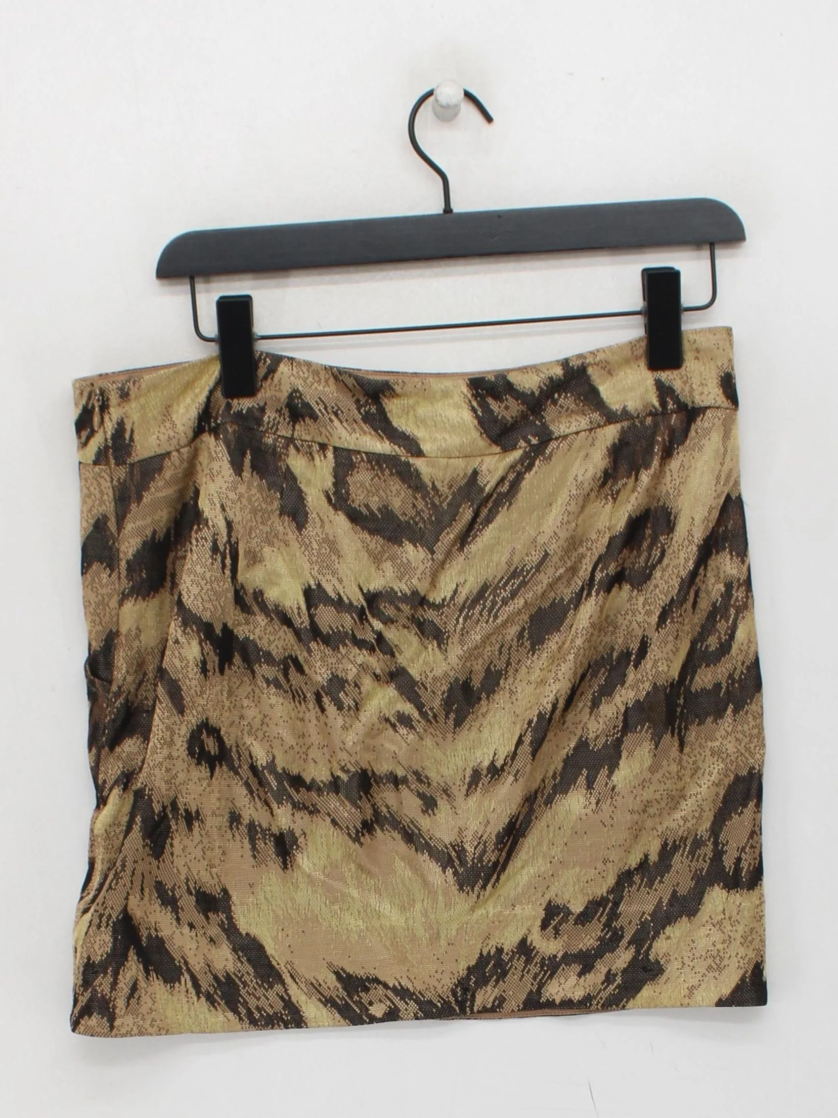 Diane Von Furstenberg Women's Mini Skirt UK 12 Brown Viscose - Image 2