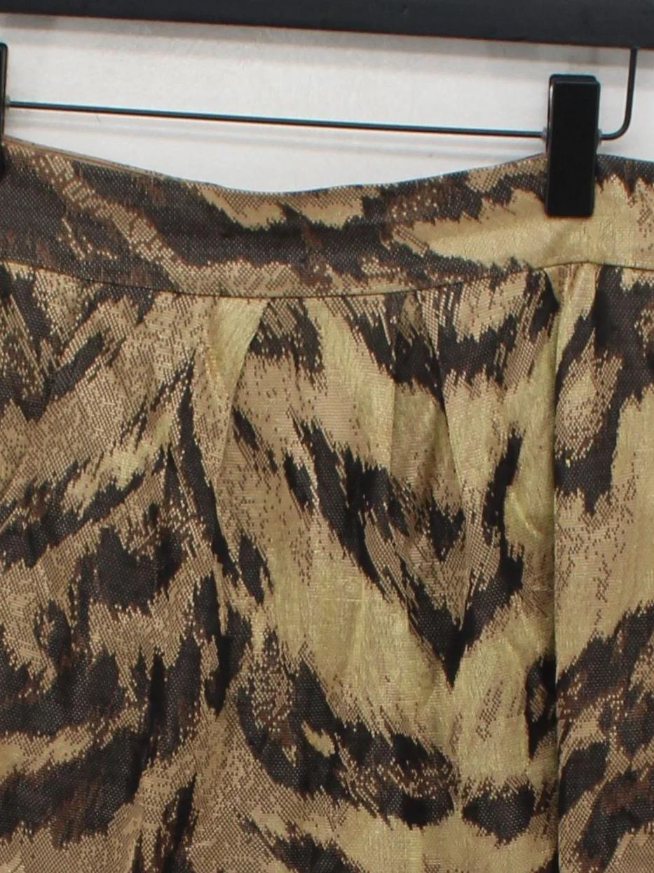 Diane Von Furstenberg Women's Mini Skirt UK 12 Brown Viscose - Image 3