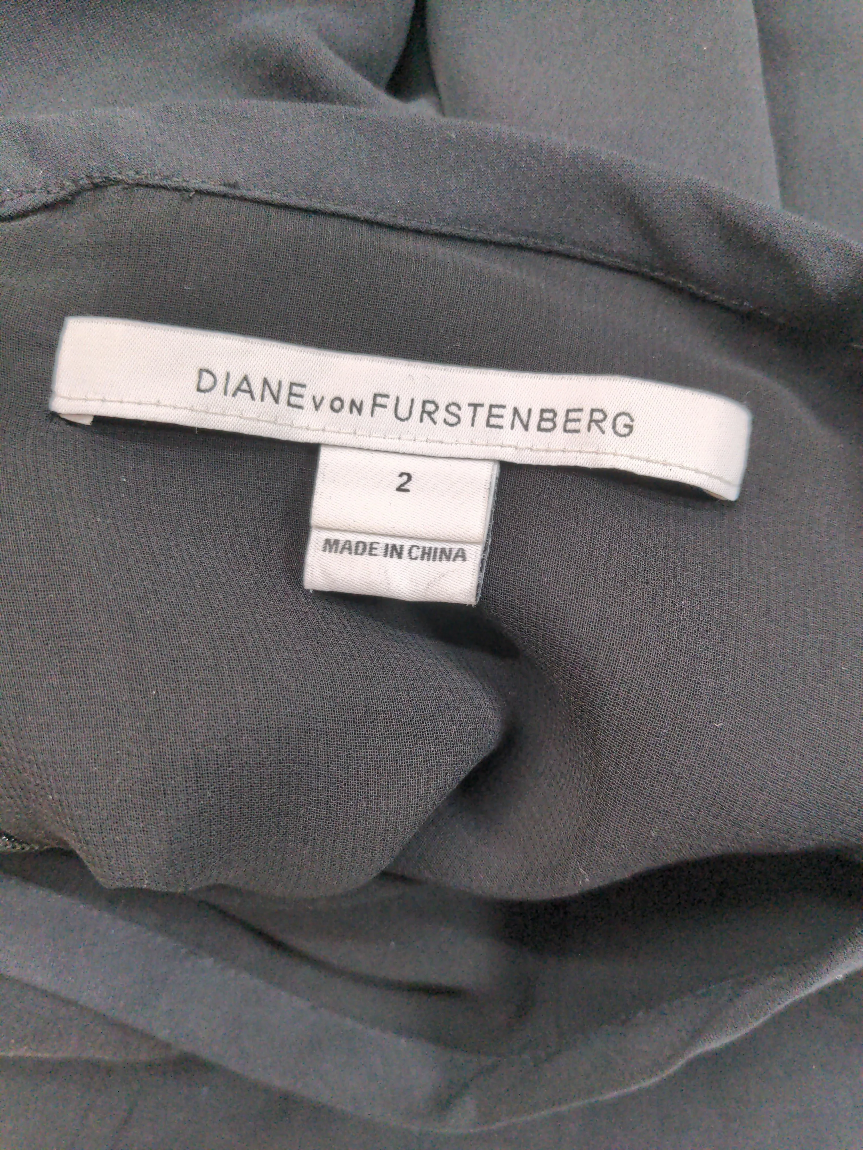 Diane Von Furstenberg Women's Mini Skirt UK 6 Black Silk with Polyester Mini - Image 5