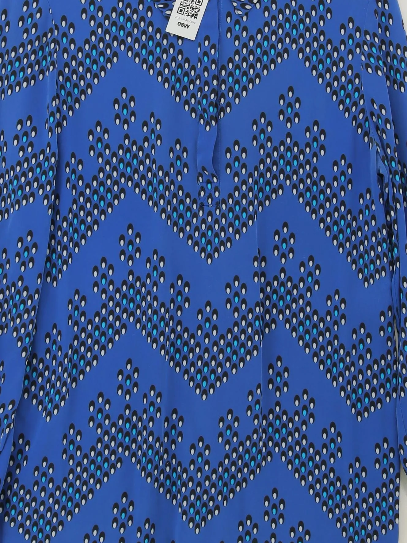 Diane Von Furstenberg Women's Shirt UK 12 Blue 100% Other Basic - Image 3