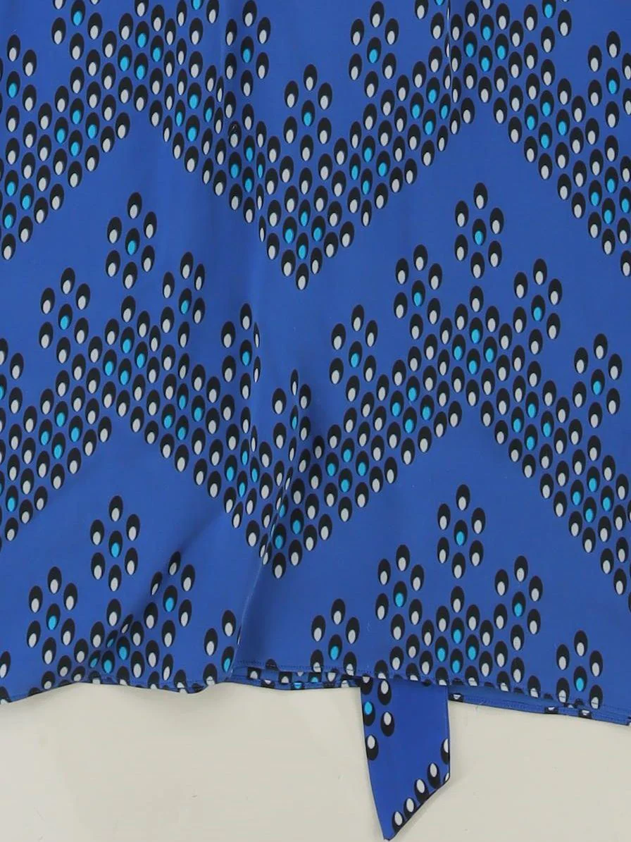 Diane Von Furstenberg Women's Shirt UK 12 Blue 100% Other Basic - Image 4